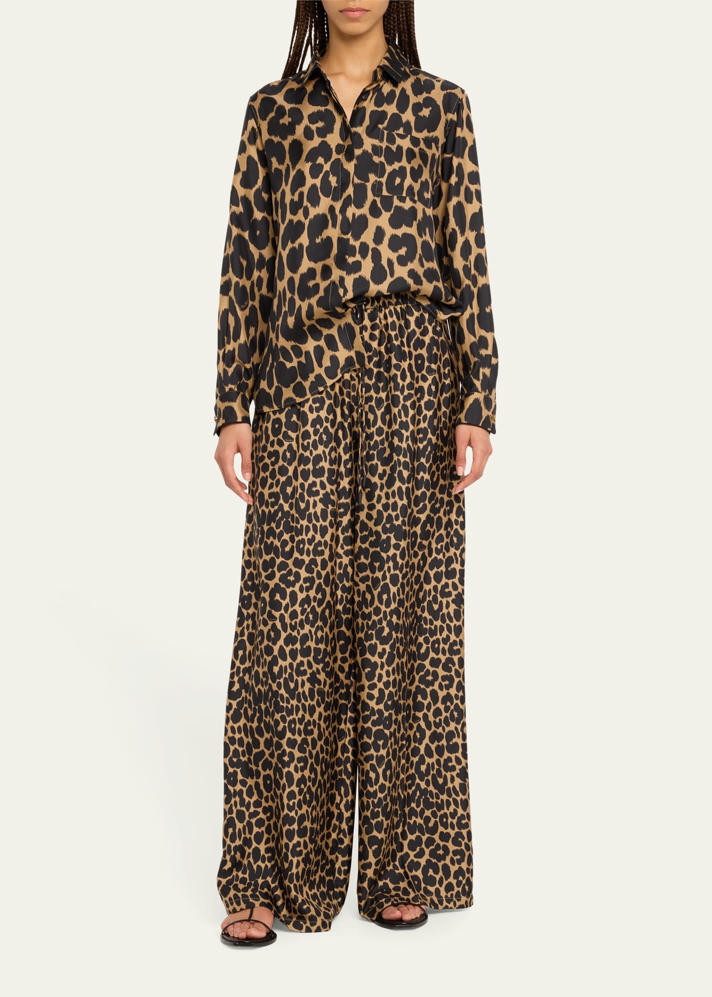 Etna Leopard Print Button-Front Shirt - 2