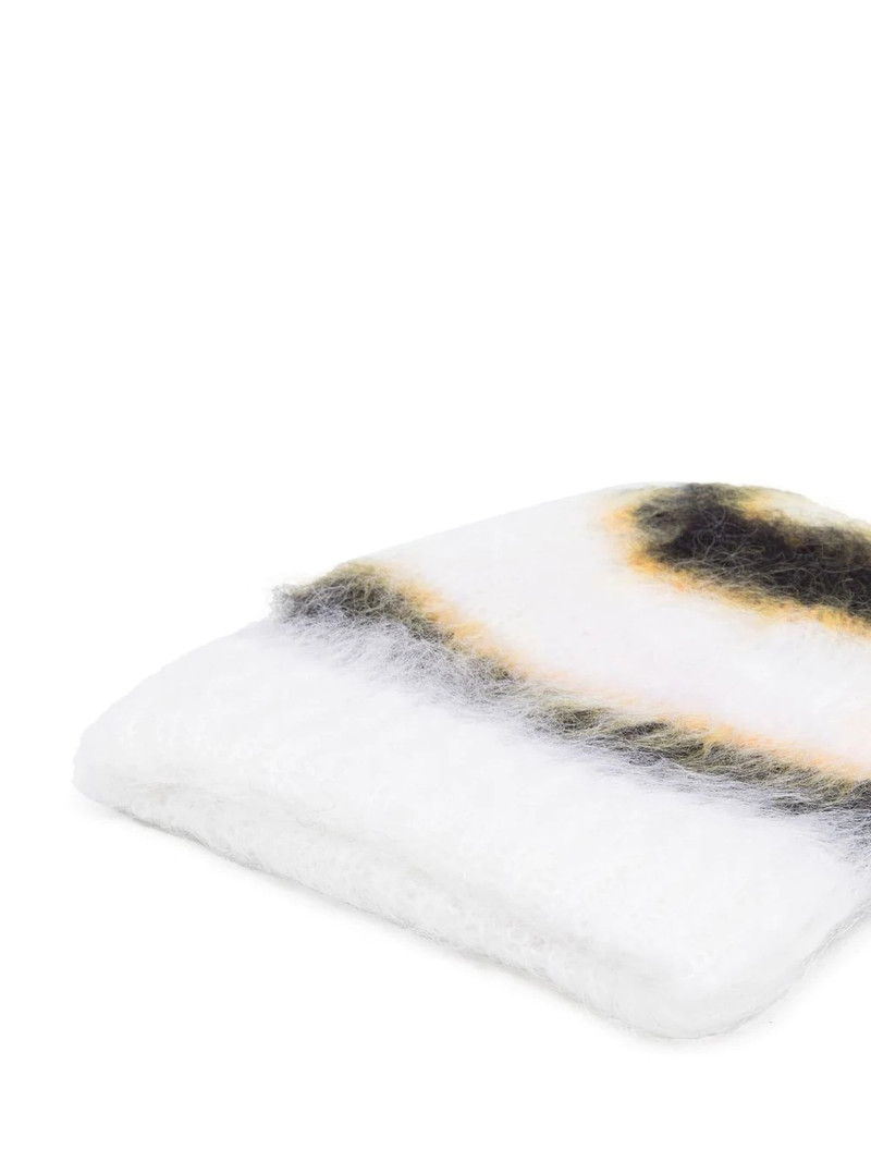 Marni striped knit beanie hat outlook