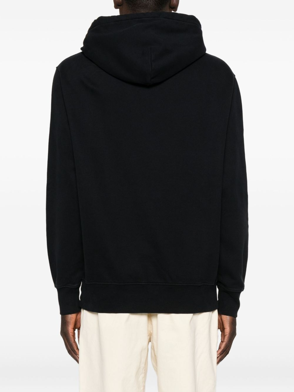 embroidered-logo cotton hoodie - 4