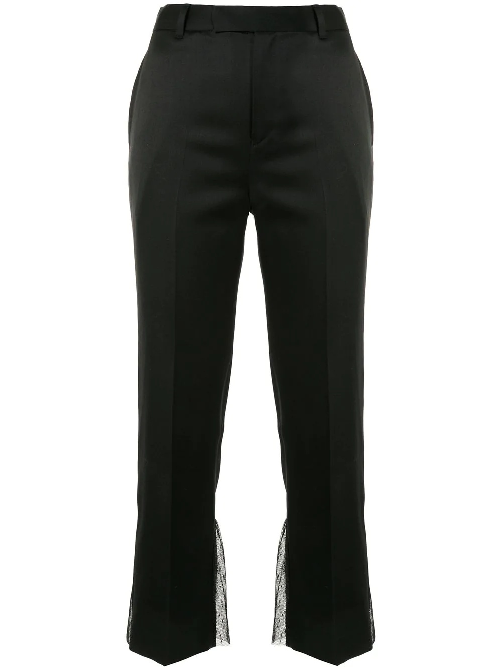 satin cropped trousers - 1