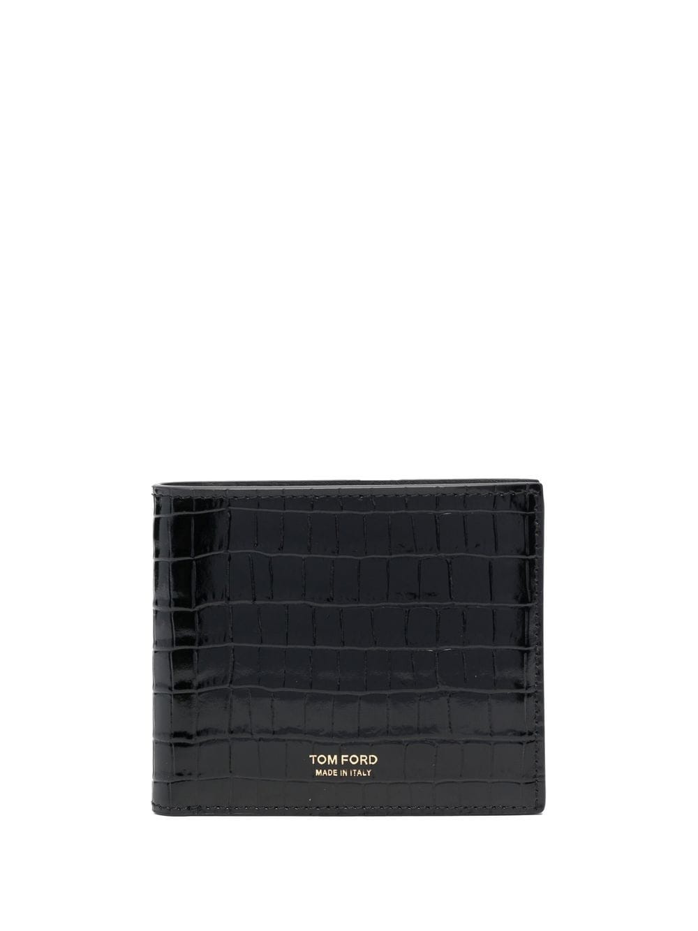 crododile-effect sheepskin wallet - 1