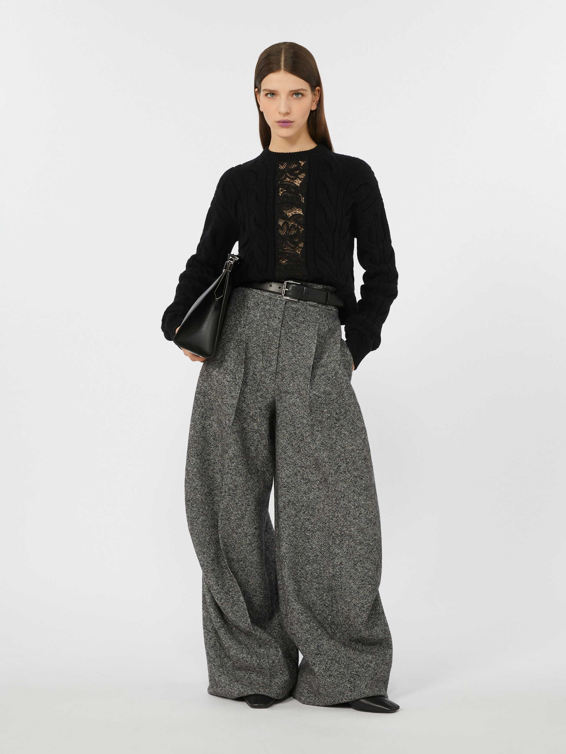 NOSTOC Wool and cashmere jumper with lace - 2