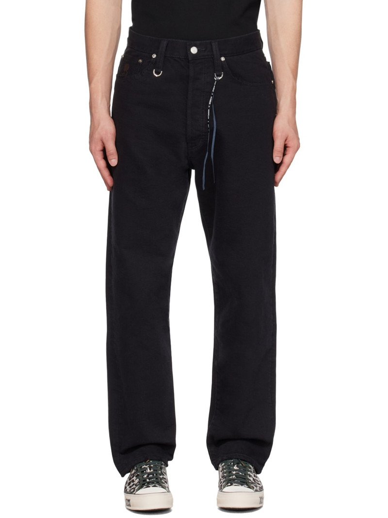 Black Double Waist Jeans 1