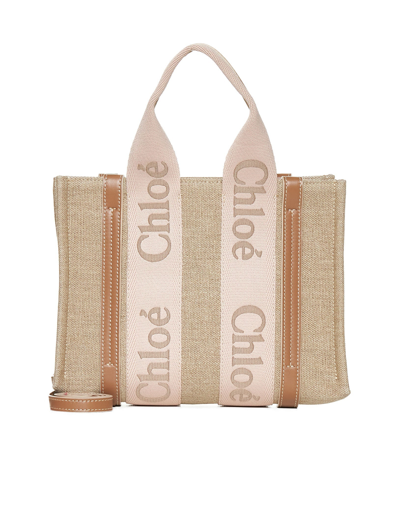 Chloé Women Woody Linen Small Tote Bag By Chloè<Br/> - 1