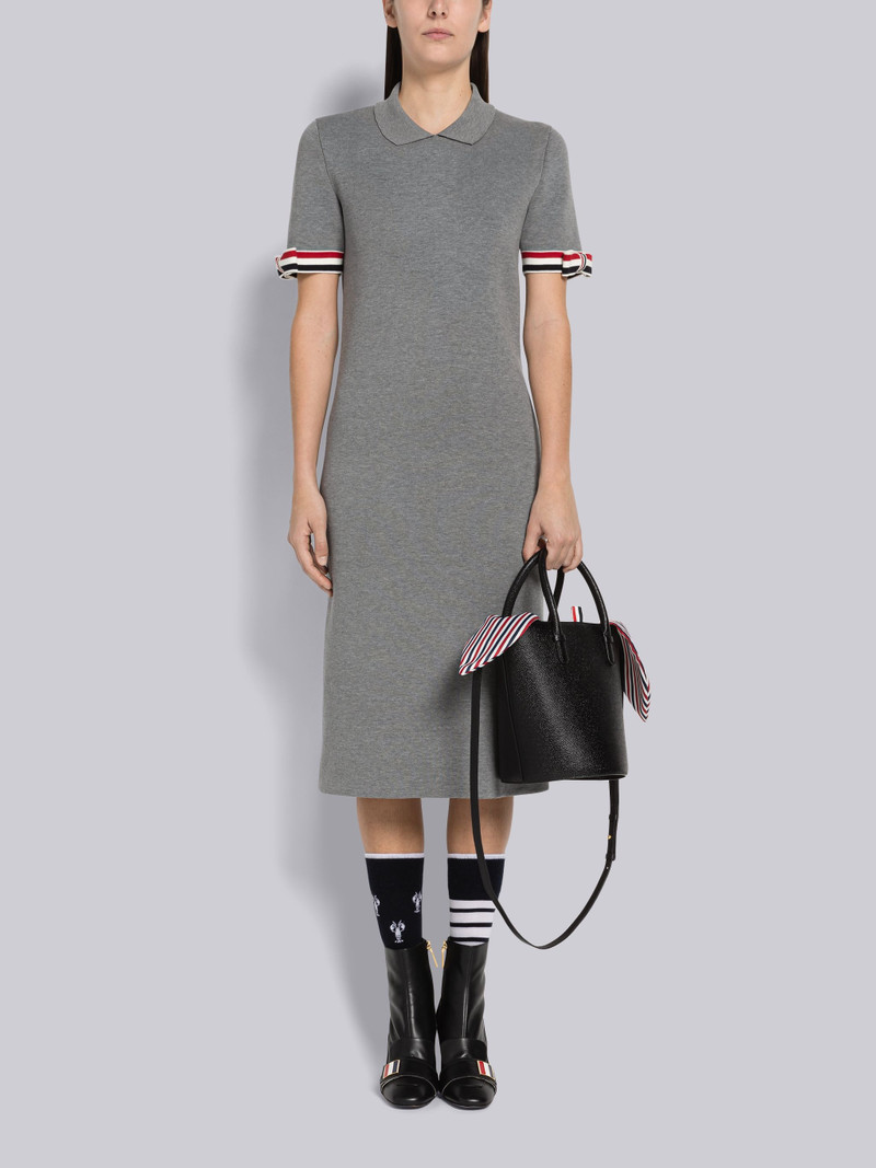 Double Face Cotton Bow Armband Pencil Dress 4