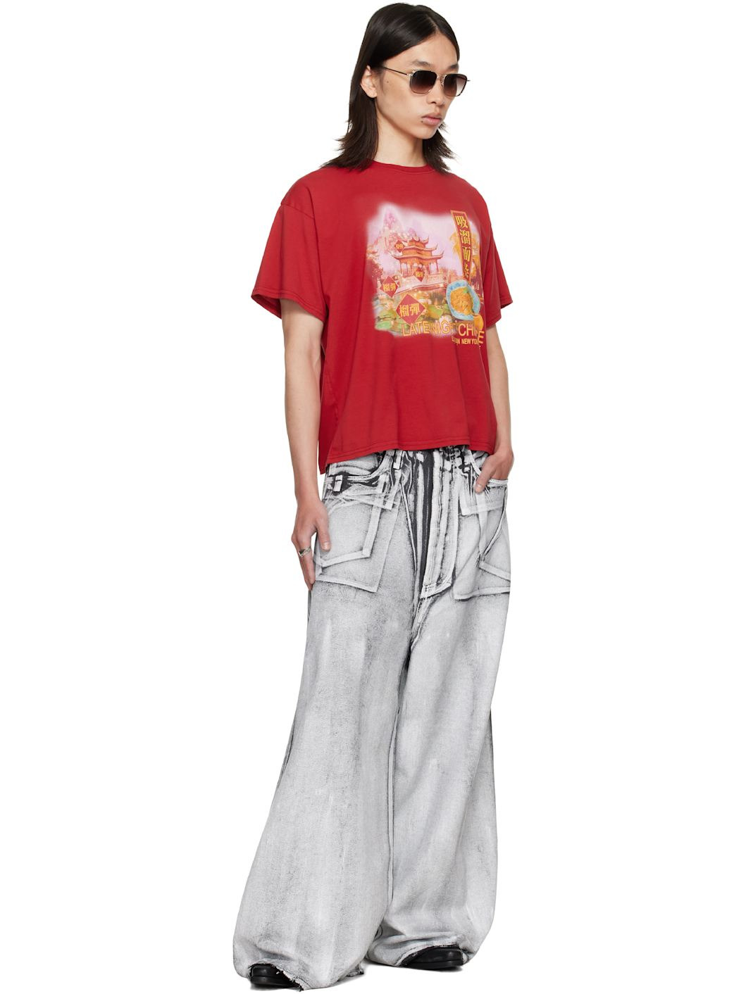 Red Slurp Noodles Box T-shirt - 5