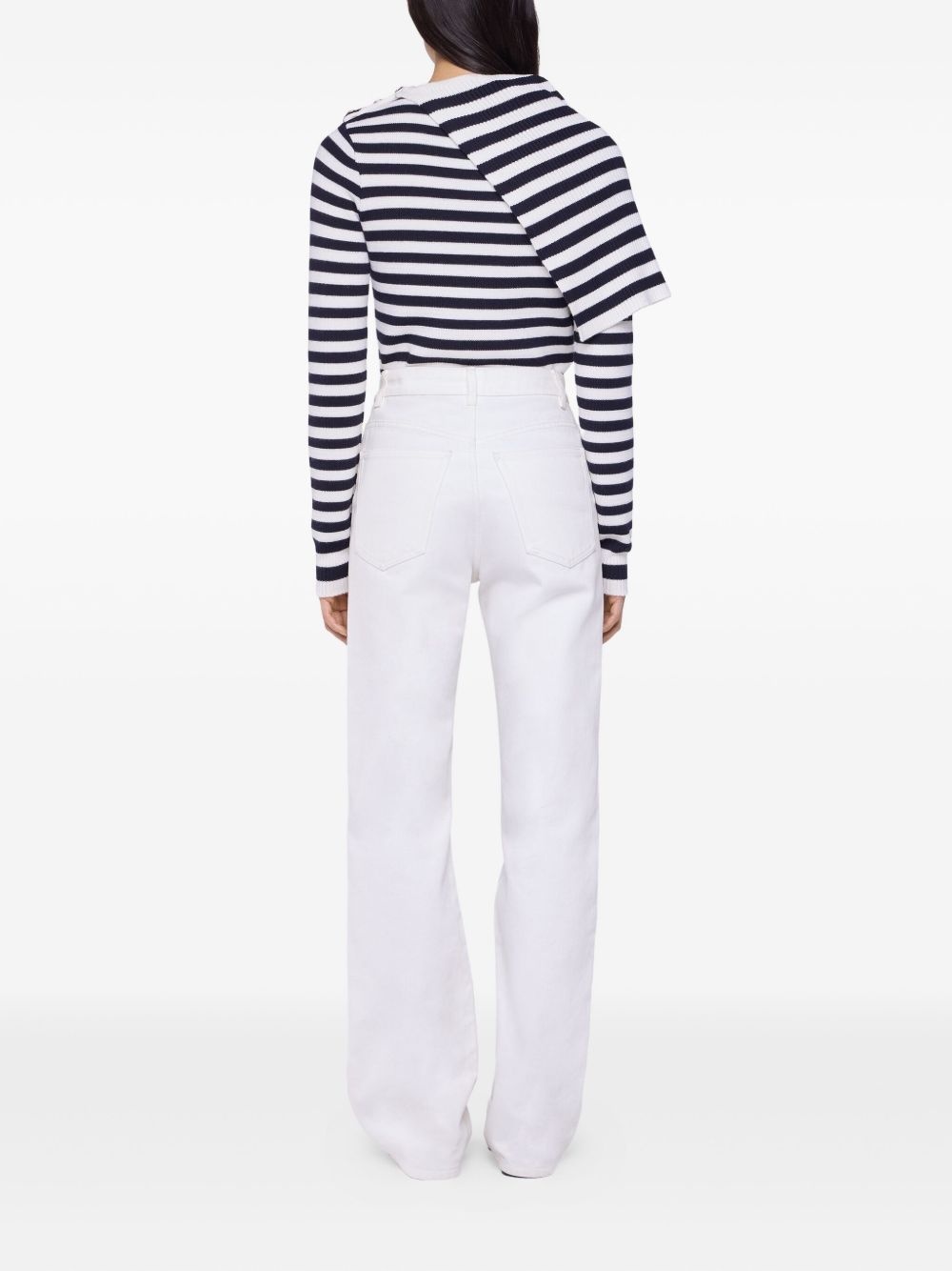 asymmetrical striped sweater - 3