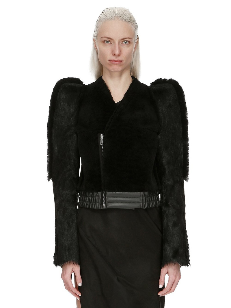 Zionic Flanged shearling cropped jacket 1