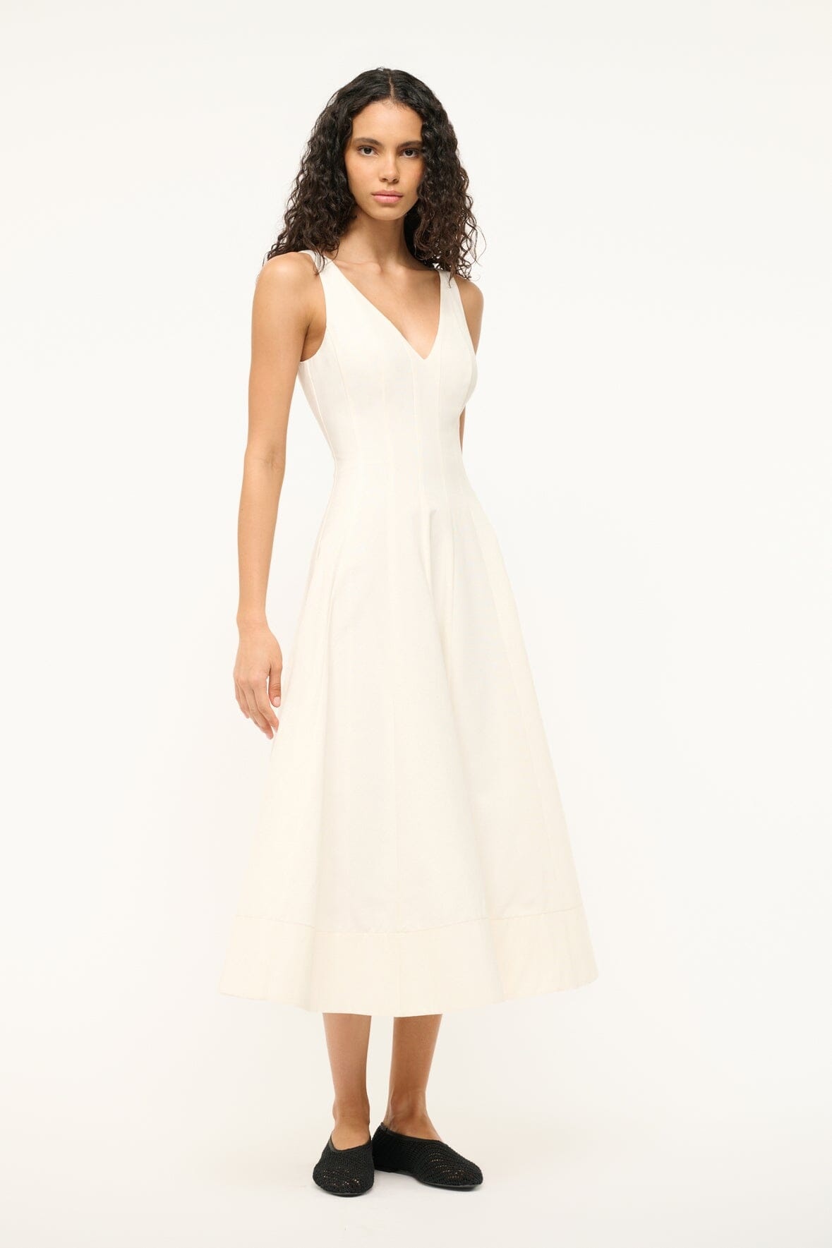 STAUD MARIETA DRESS IVORY - 3