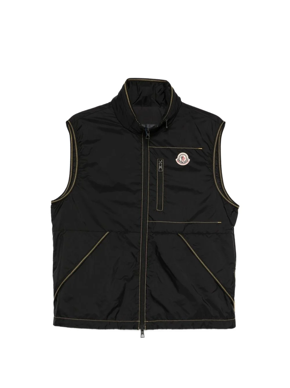 contrast stitch vest - 1