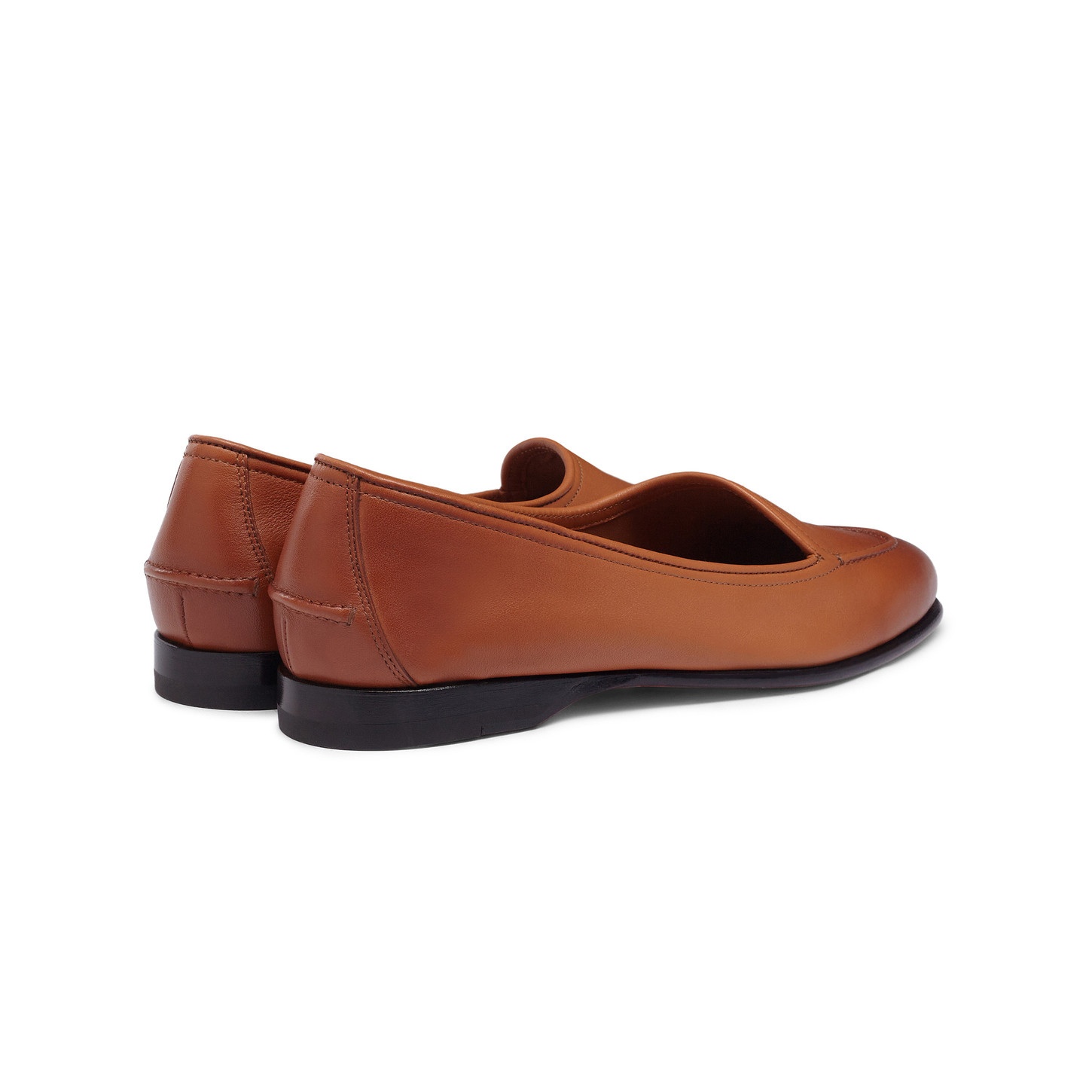 Women's brown leather Andrea loafer - 4