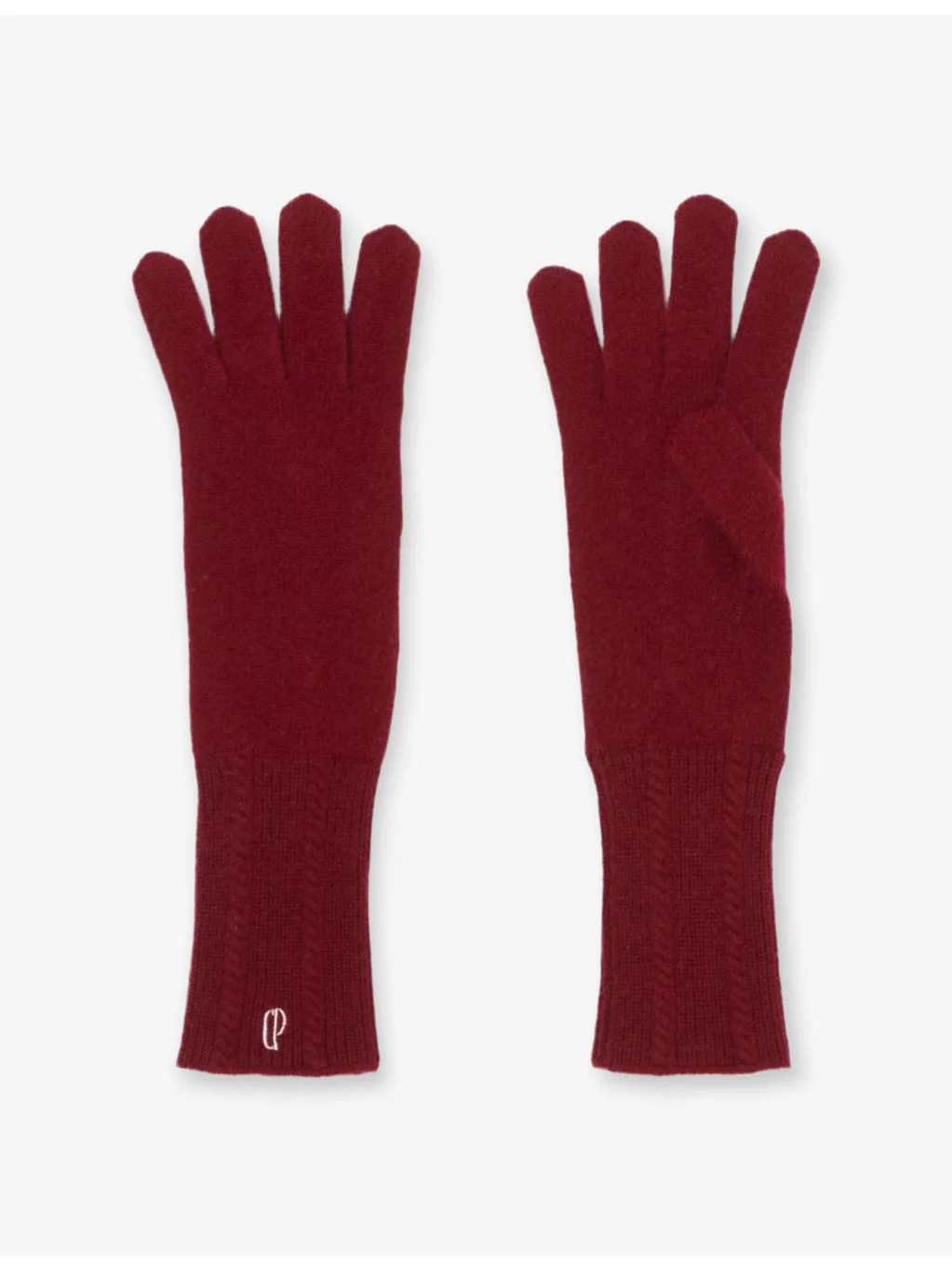 Logo-Embroidered Wool And Cashmere-Blend Gloves - 1