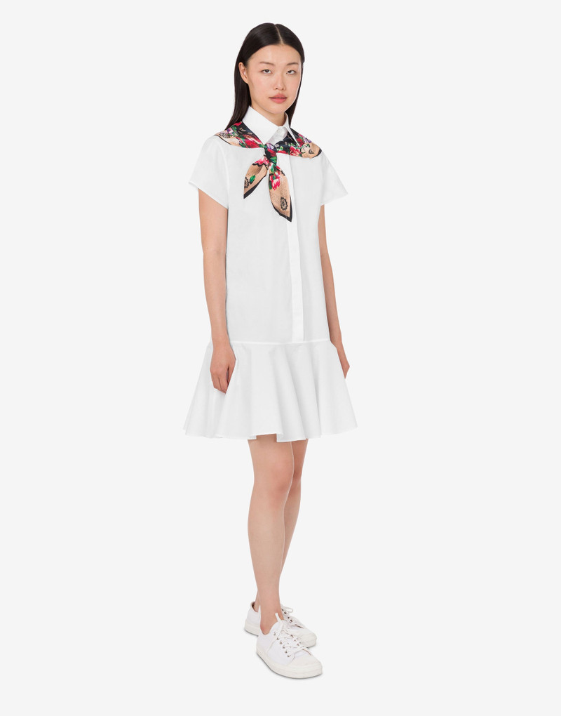 PRINTED STRETCH COTTON POPLIN DRESS 1