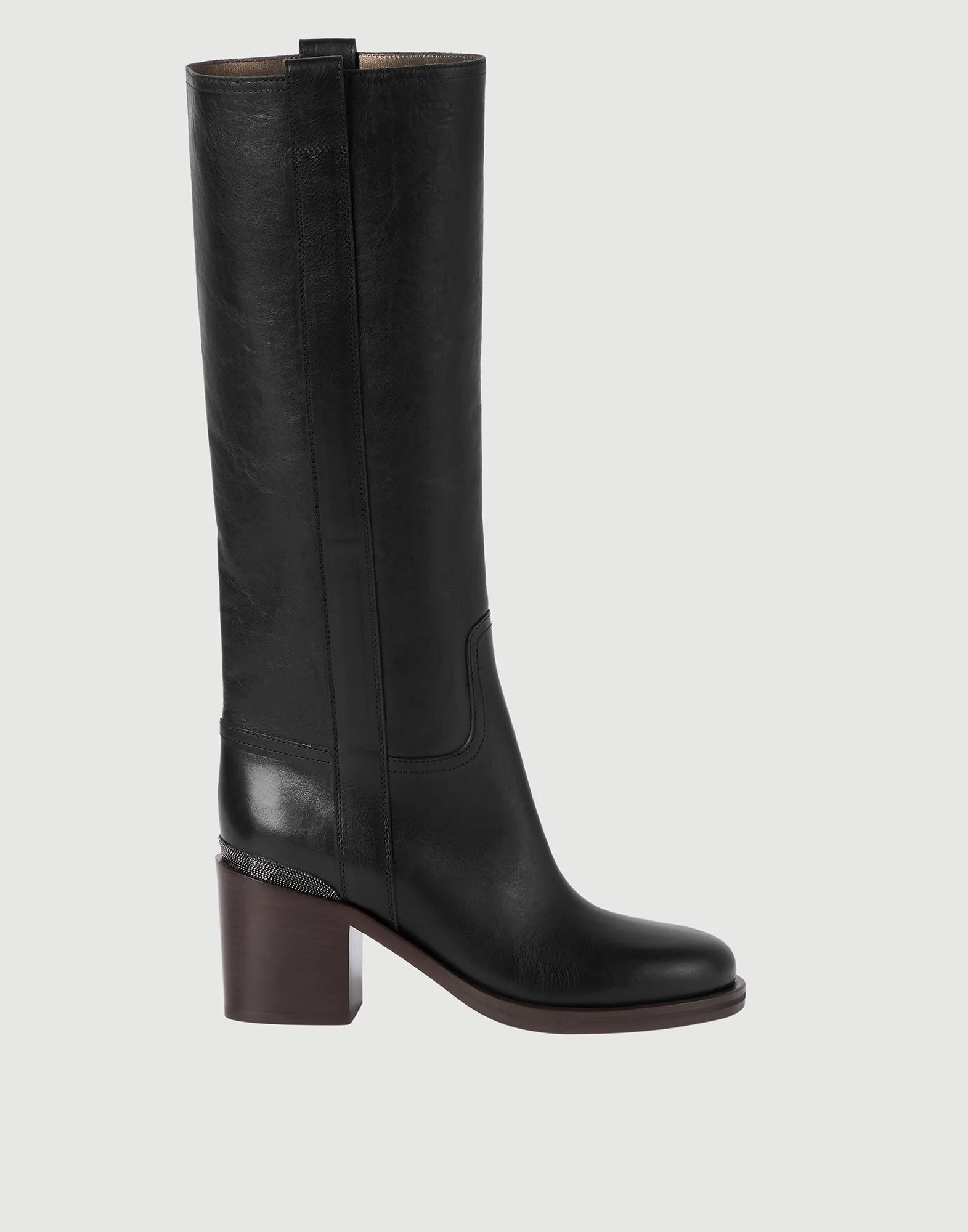 Cowhide boots with precious detail - 1