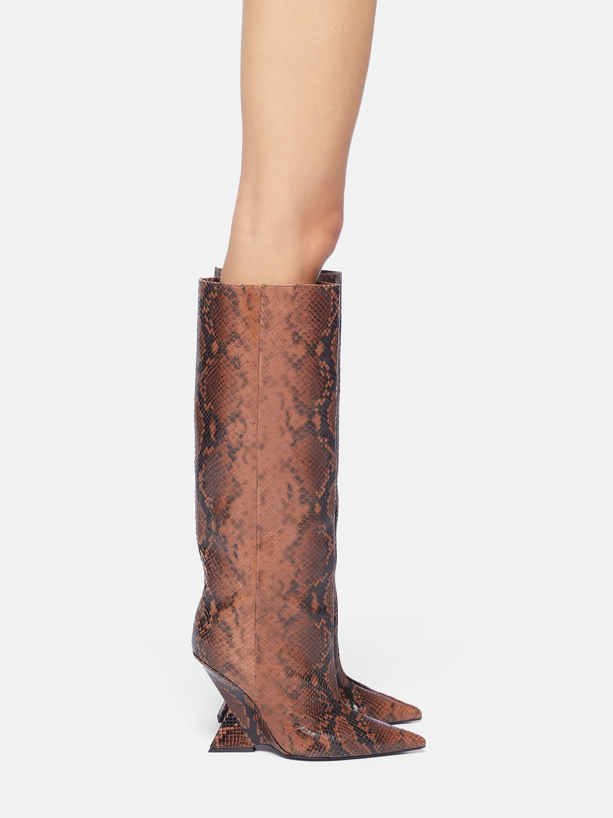 ''CHEOPE'' BROWN AND BLACK TUBE BOOT - 2