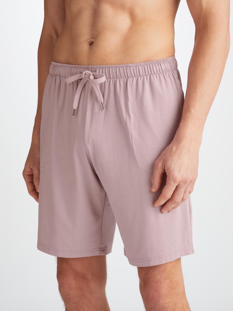 Men's Lounge Shorts Basel Micro Modal Stretch Mauve - 5