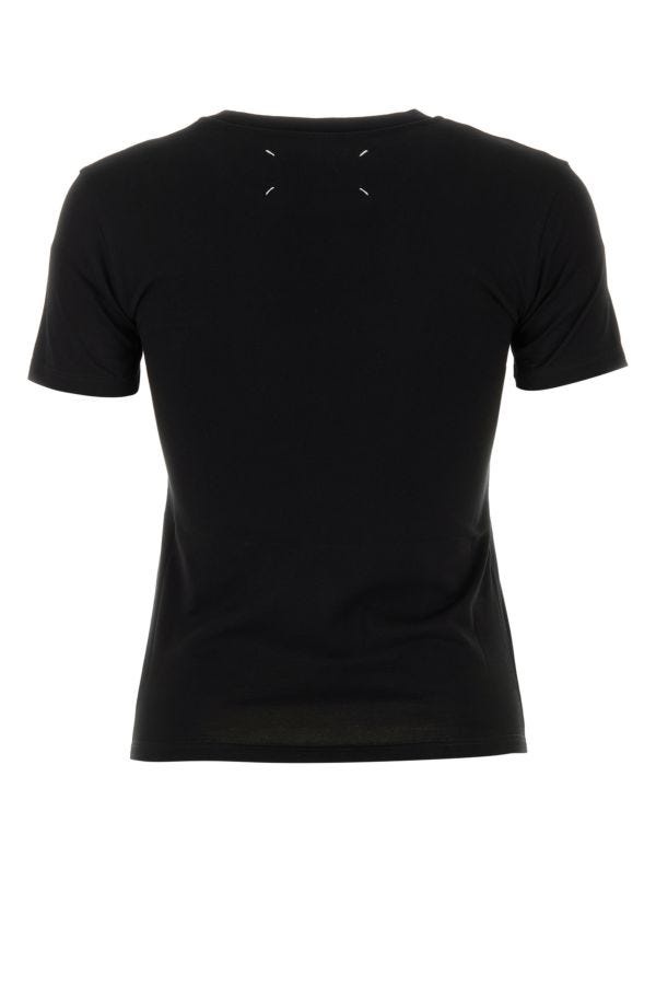Maison Margiela Woman Black Cotton T-Shirt - 2
