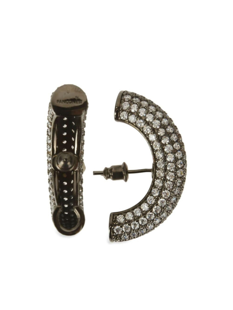 PANCONESI cubic-zirconia half-hoop earrings outlook