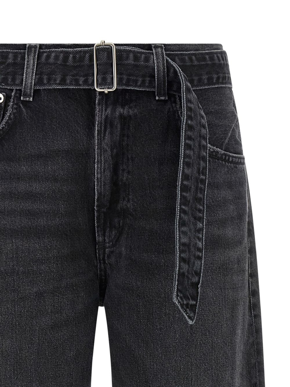 belted cuffed jeans - 3