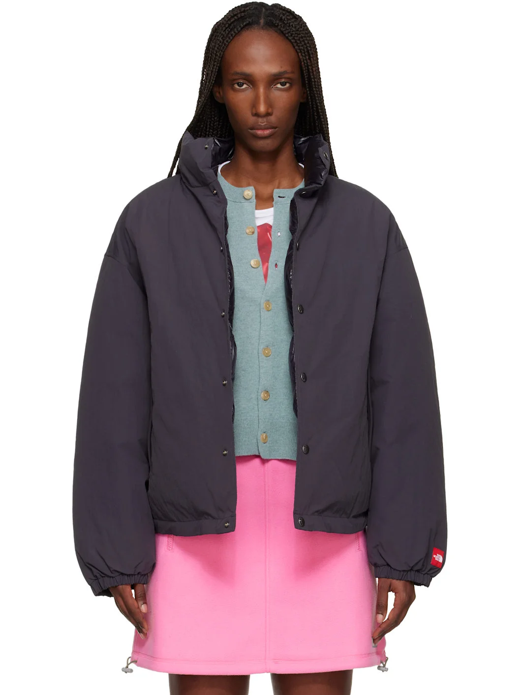 Black 'TNF Red Box' Down Jacket - 1