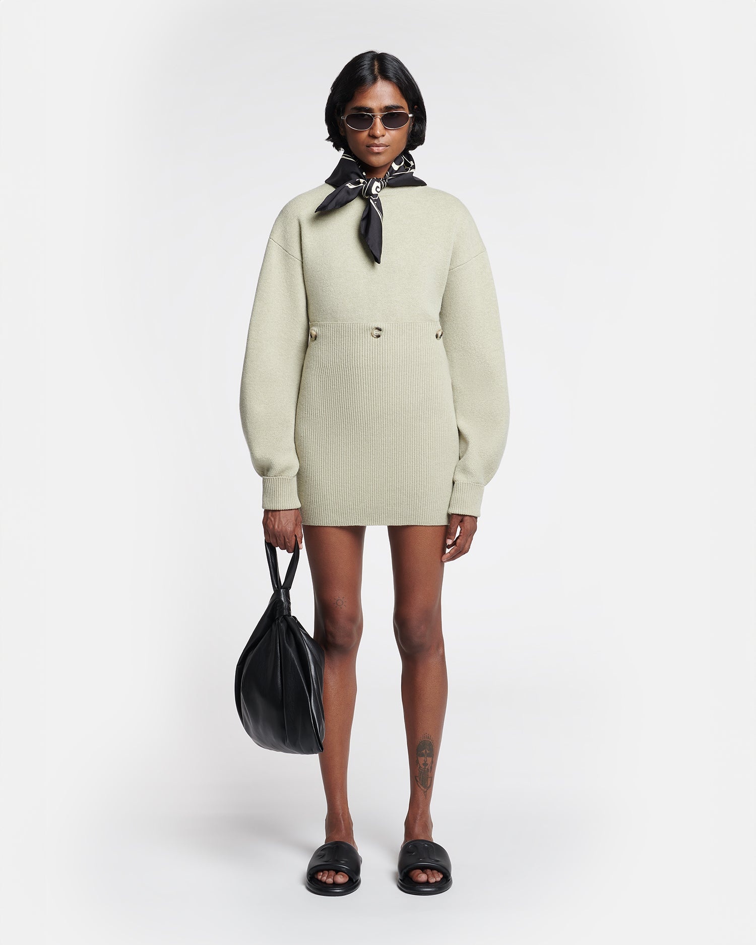 Compact Merino Wool Mini Dress - 4