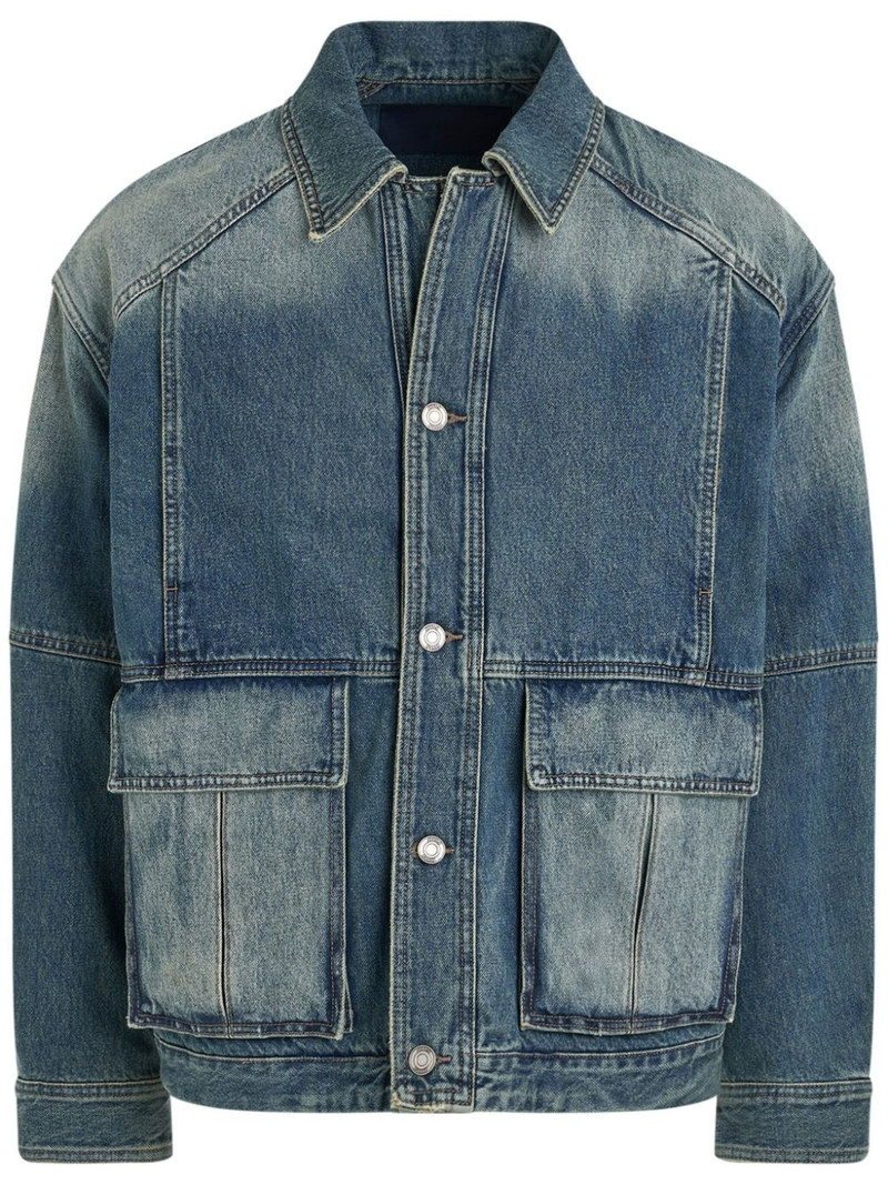 panelled denim jacket 1