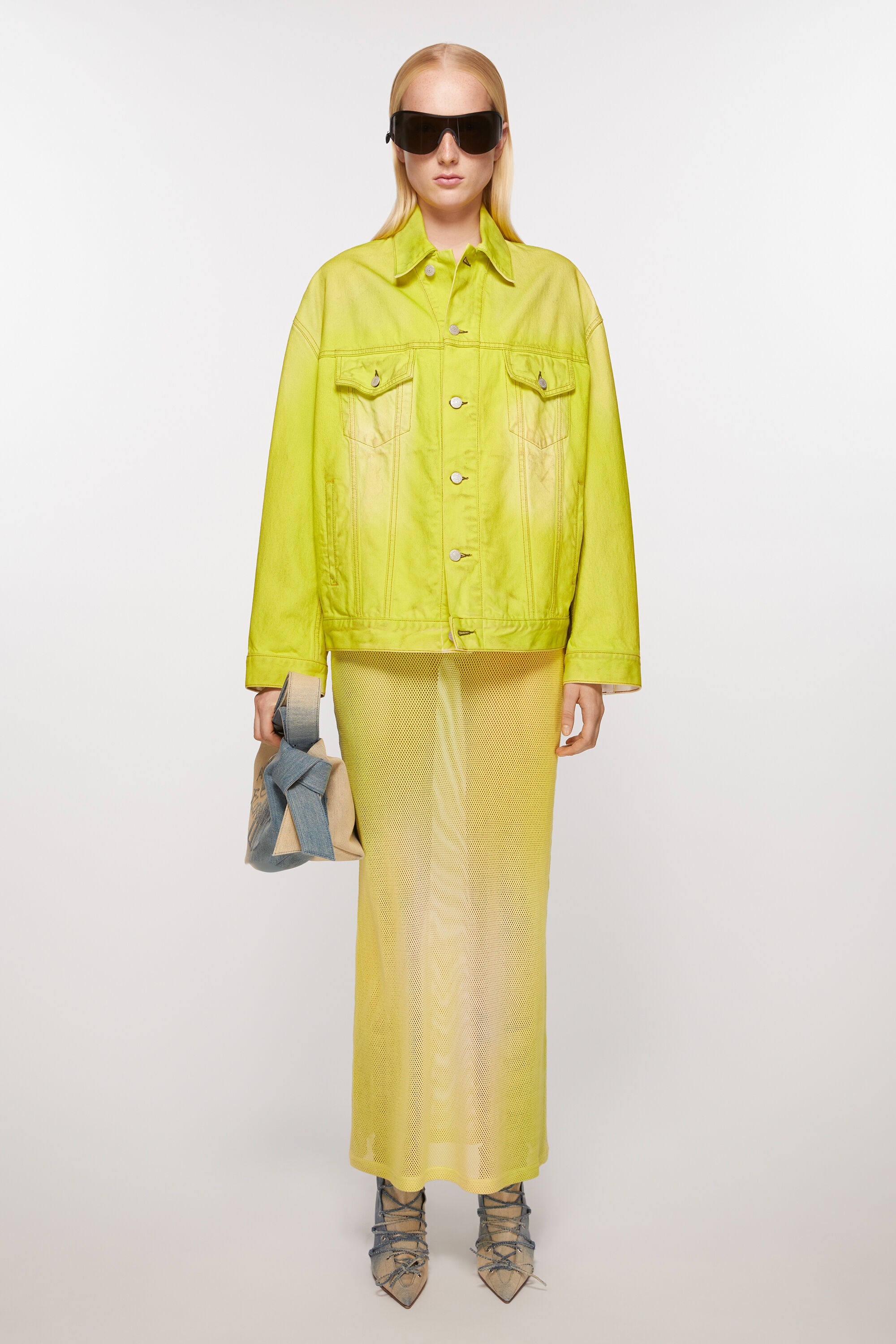 Denim jacket - Oversized fit - Neon yellow - 2