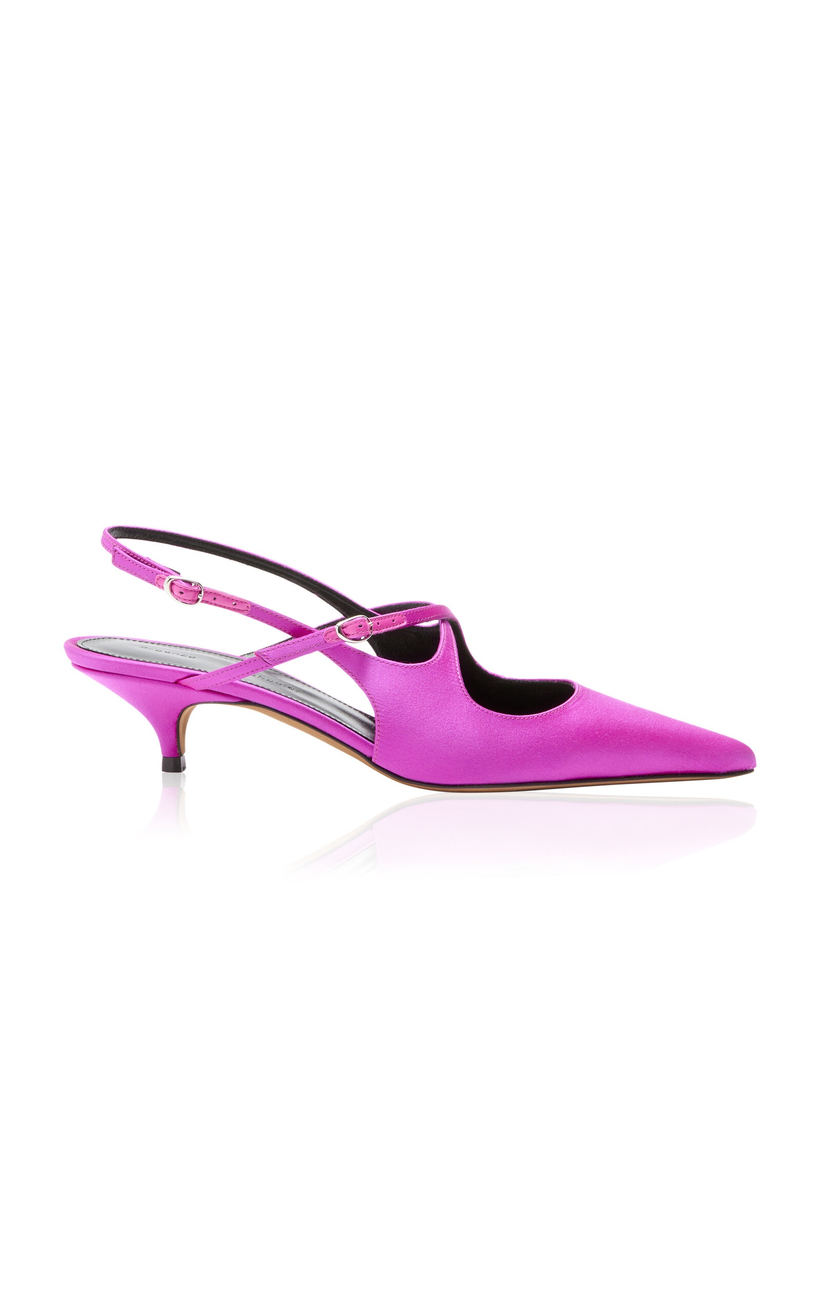 Slash Crossover Slingback Satin Pumps pink - 1