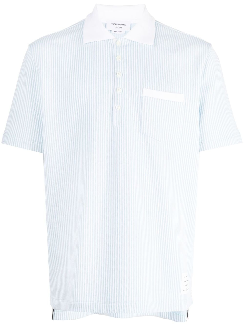 striped polo shirt - 1