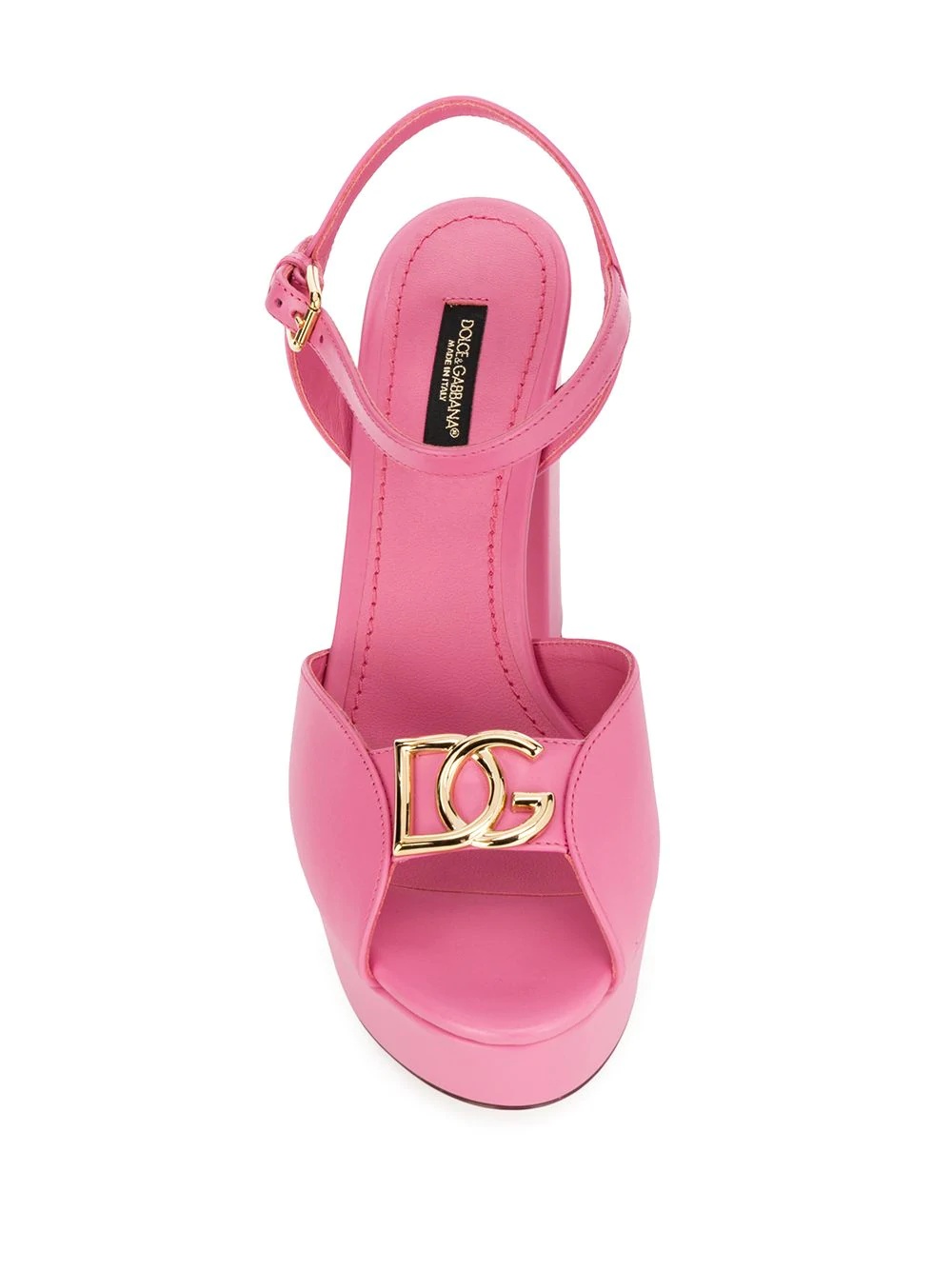 logo plaque platform sandals - 4