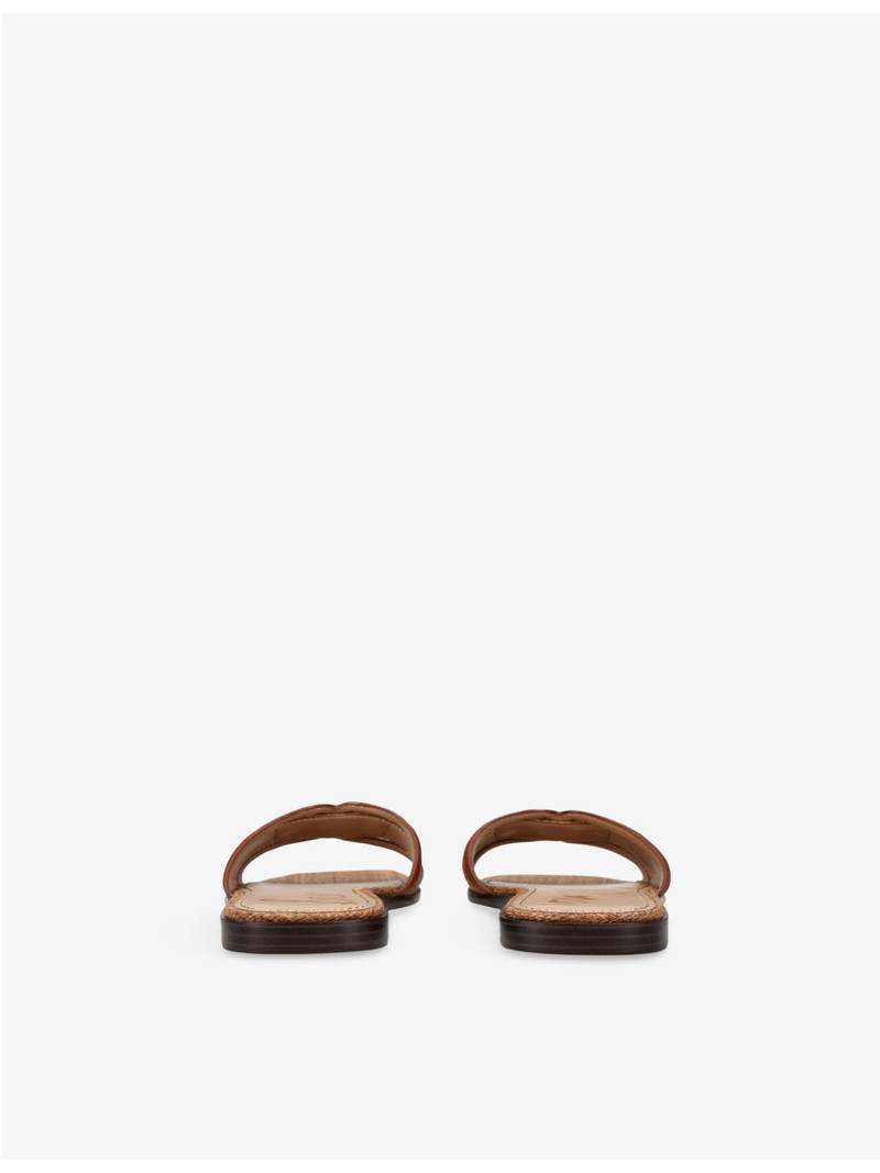 Sam Edelman Irina Branded-Strap Leather and Woven Sandals outlook