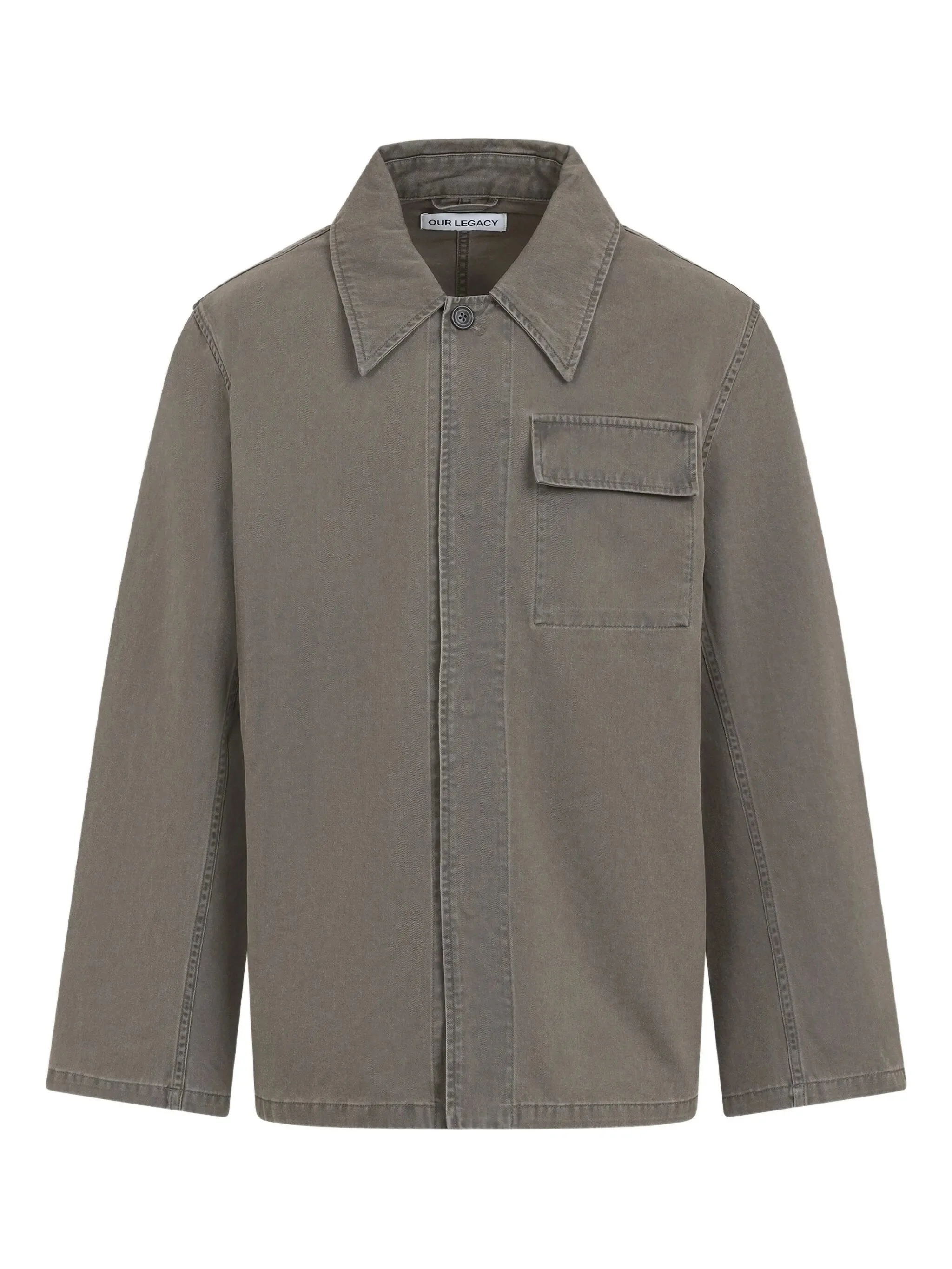 button-fastening pocket shirt jacket - 1