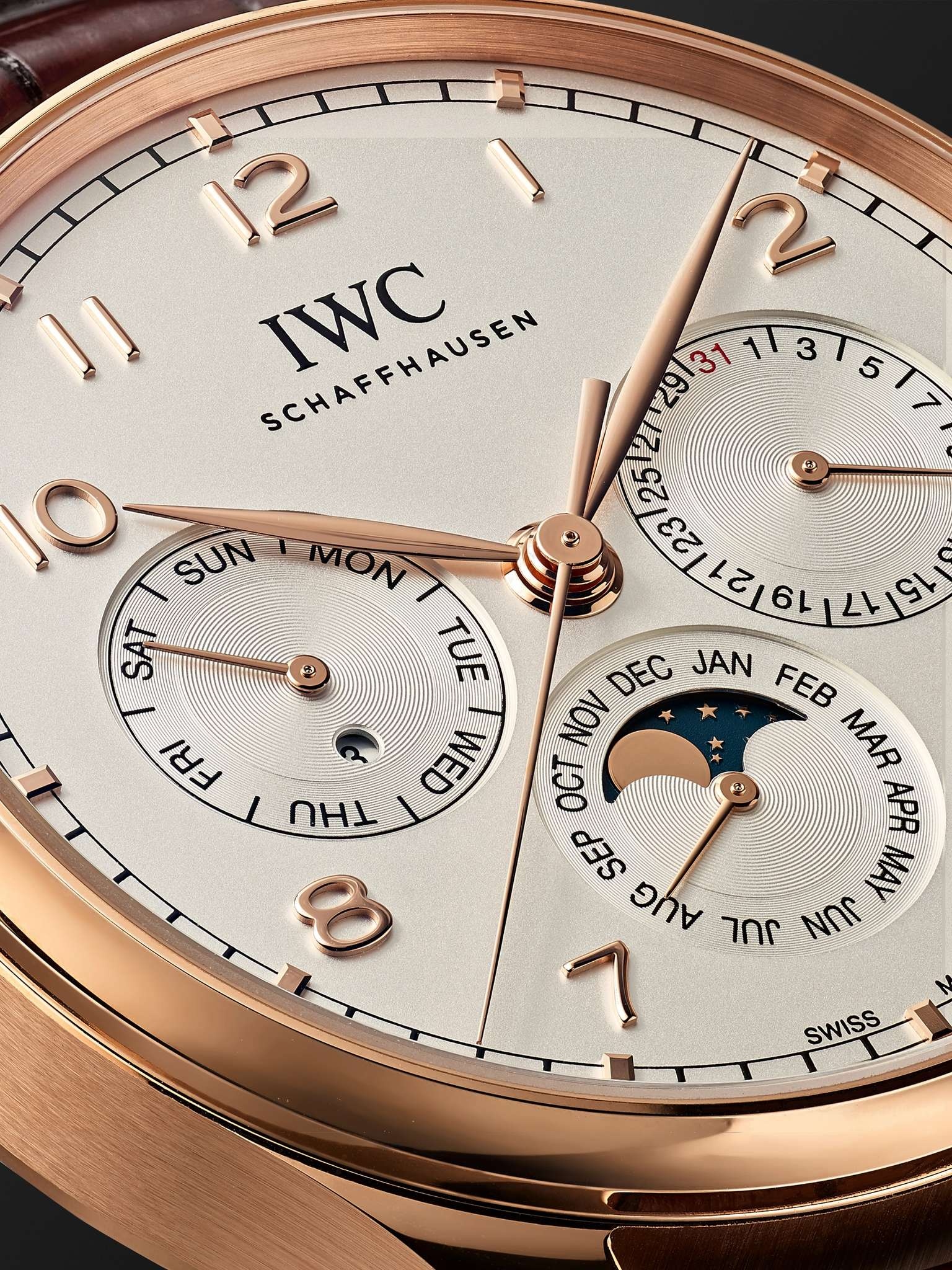 Portugieser Perpetual Calendar Automatic 42.4mm 18-Karat Red Gold and Alligator Watch, Ref. No. IW34 - 6