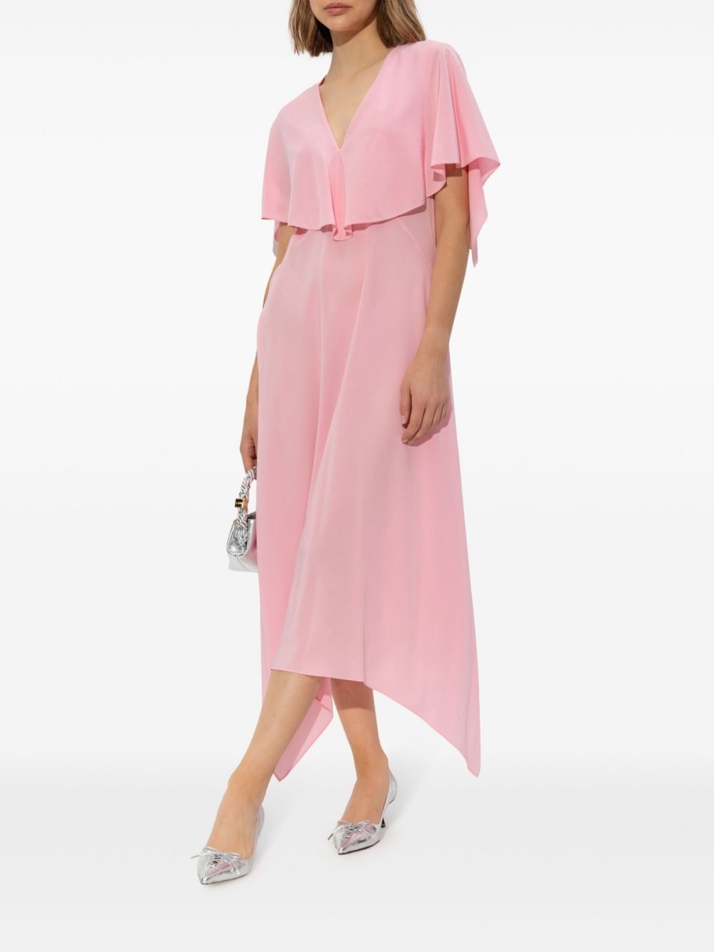draped midi dress - 5