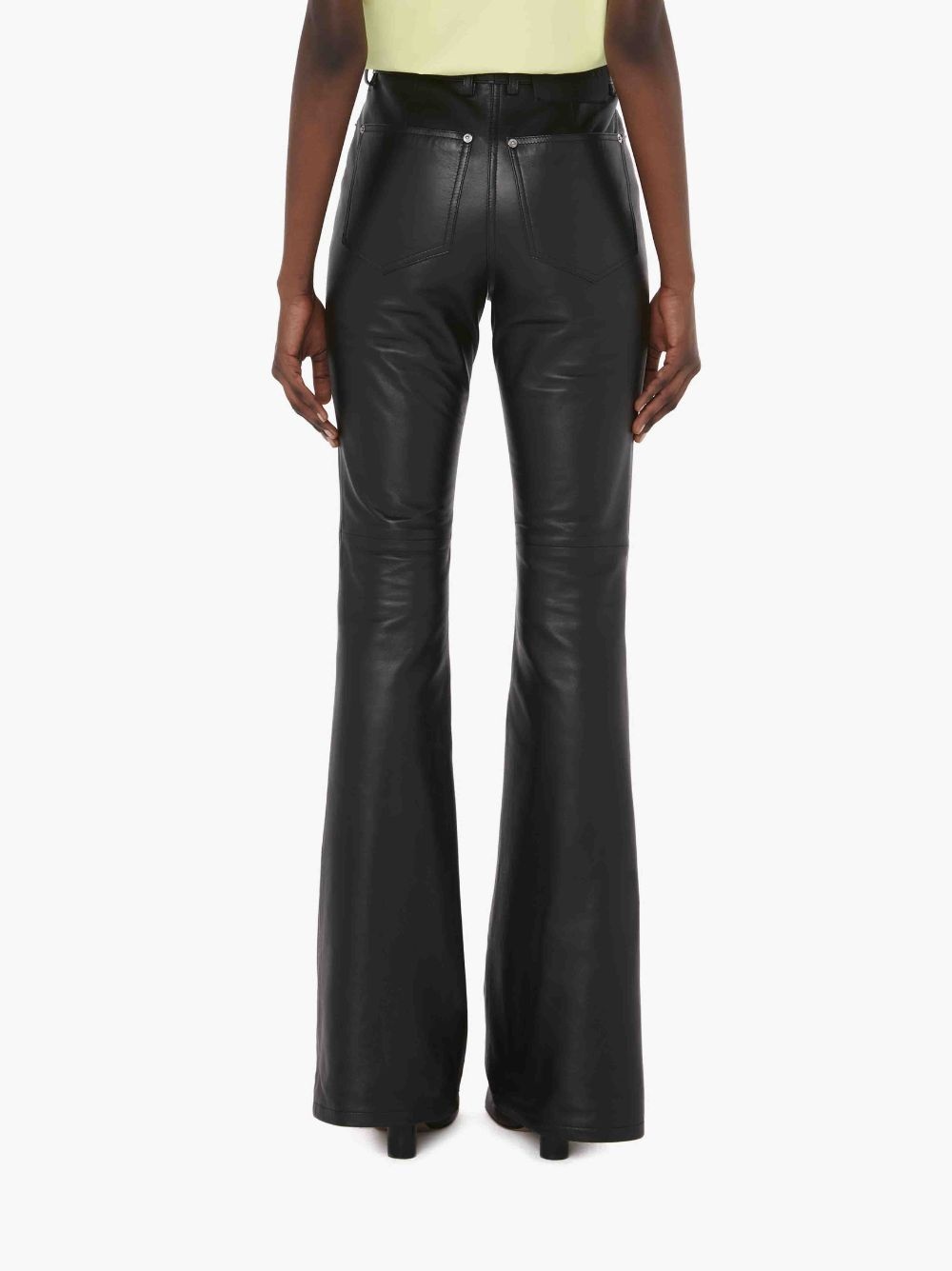 BOOTCUT LEATHER TROUSERS - 3