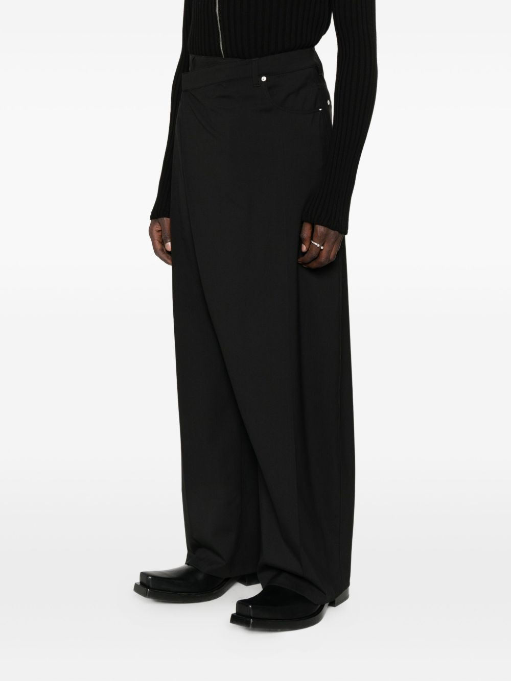 wrap wide-leg trousers - 3