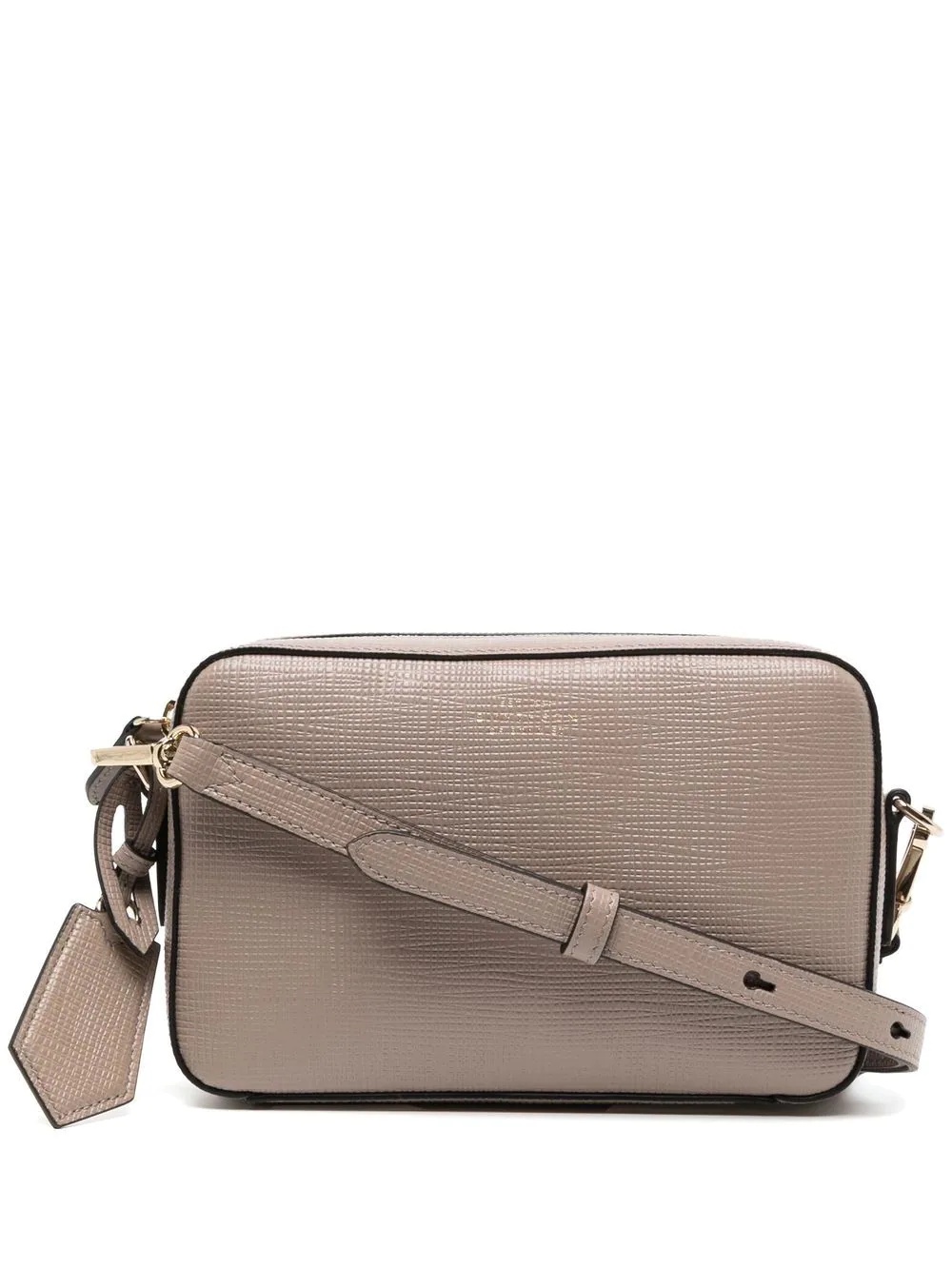 top-zip leather crossbody bag - 1