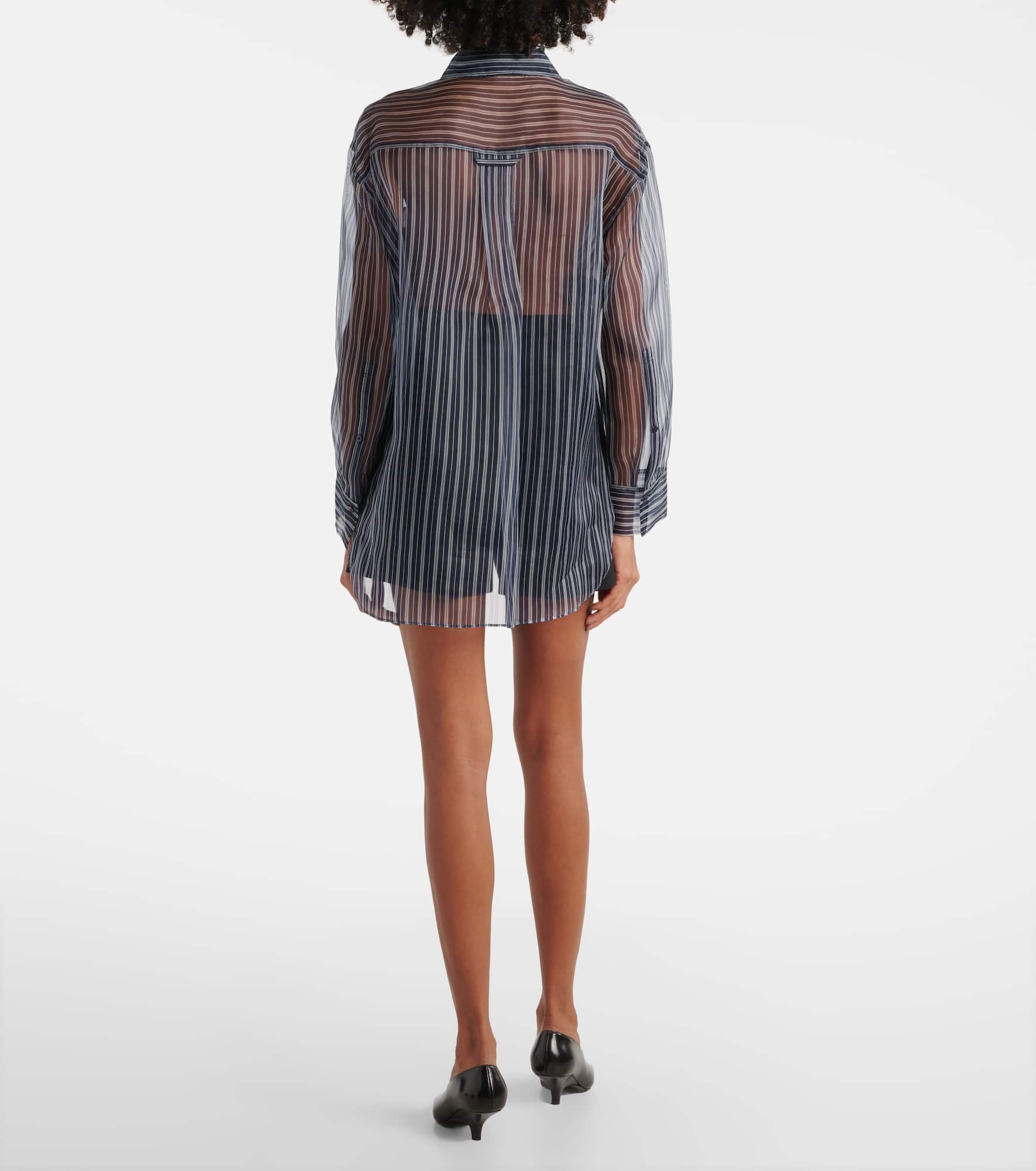 Striped silk organza blouse - 3