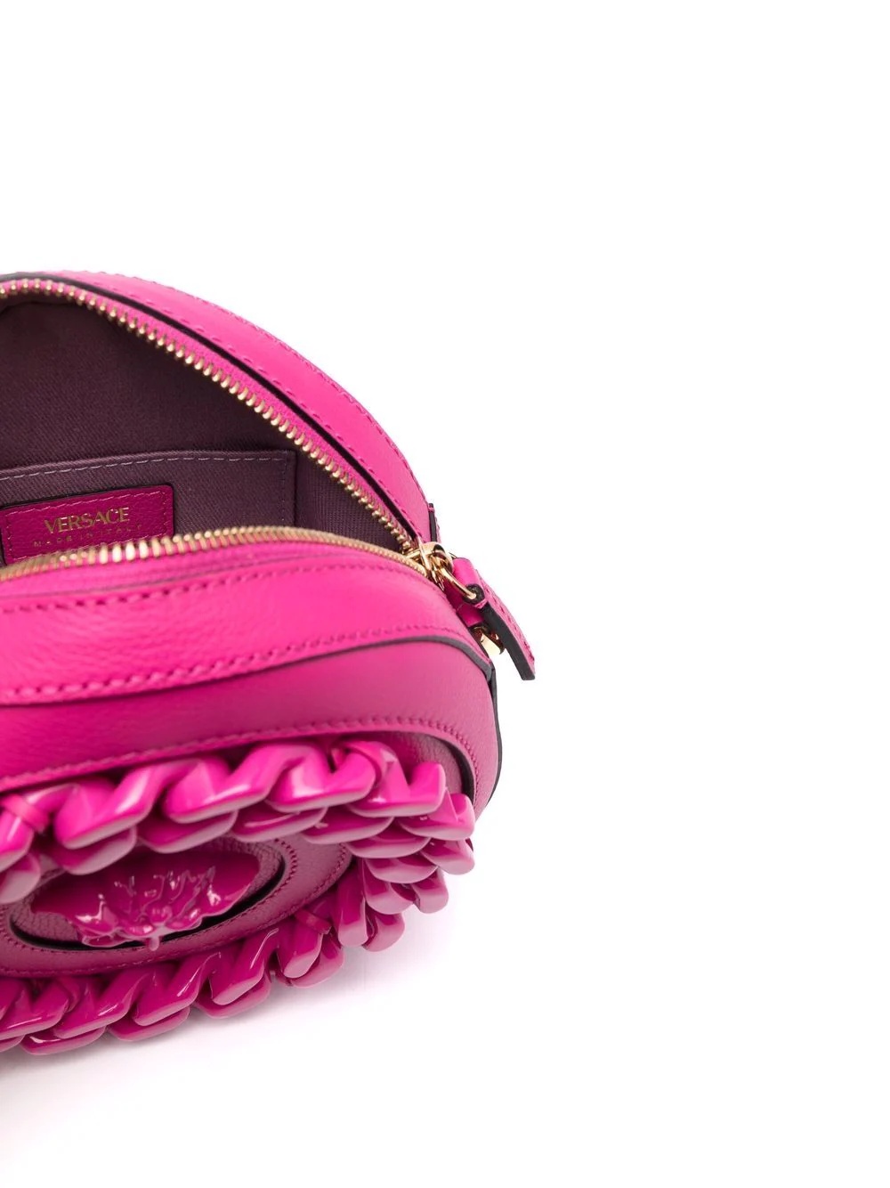 La Medusa round leather bag - 6