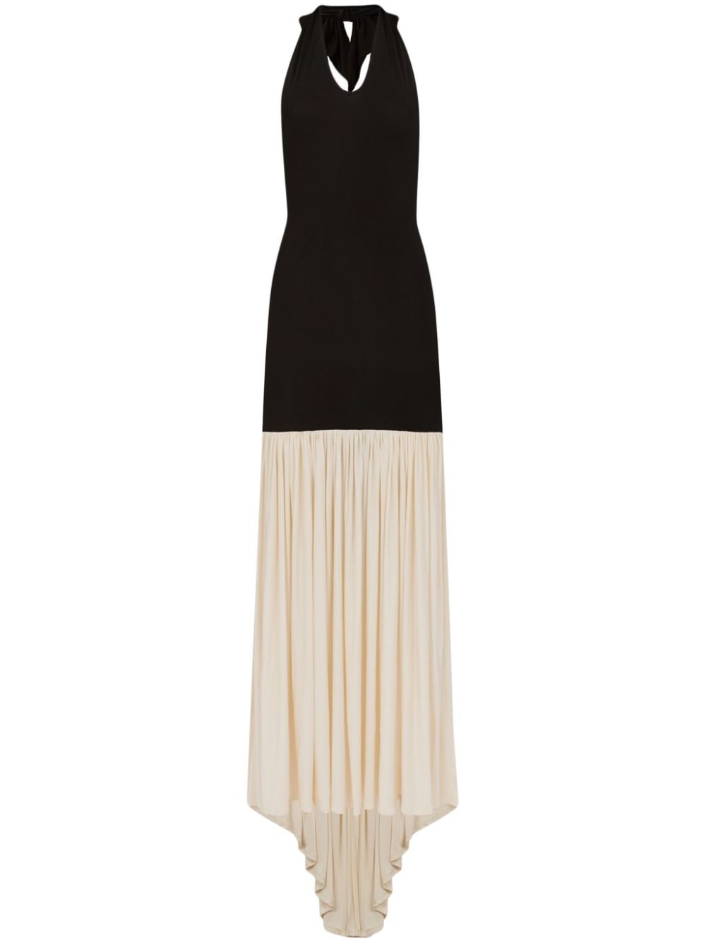 halterneck sleeveless maxi dress - 1