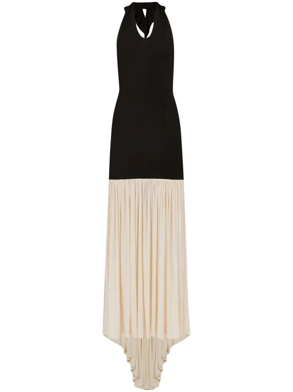 halterneck sleeveless maxi dress - 1