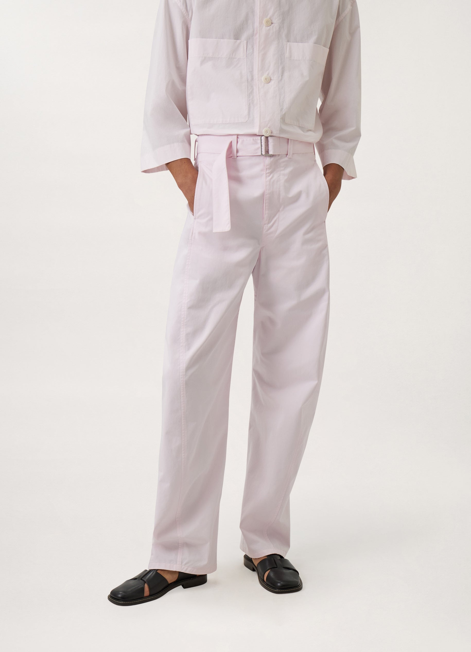 LIGHT BELTED TWISTED PANTS
COTTON TWILL - 4