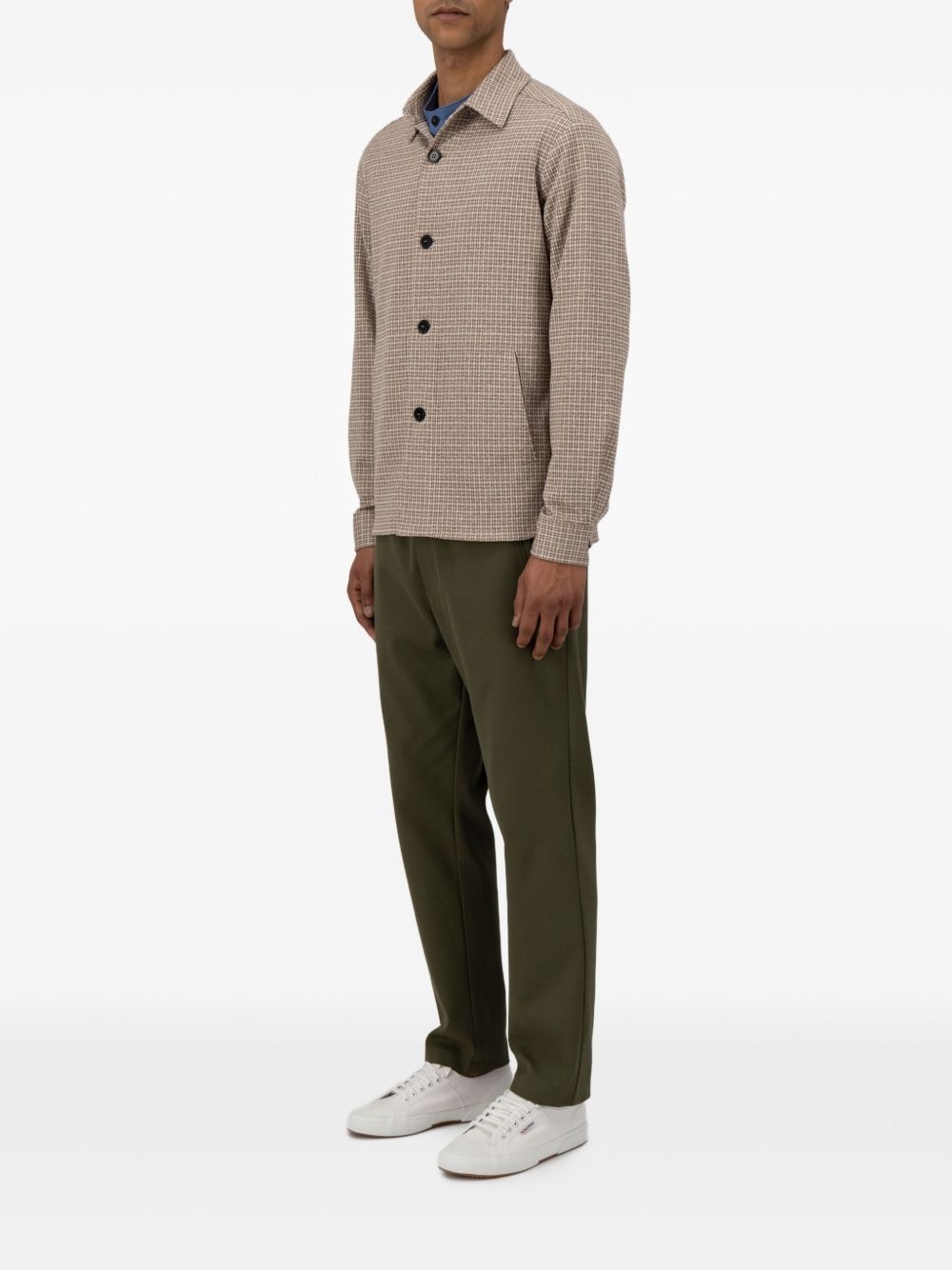 checked shirt jacket - 3
