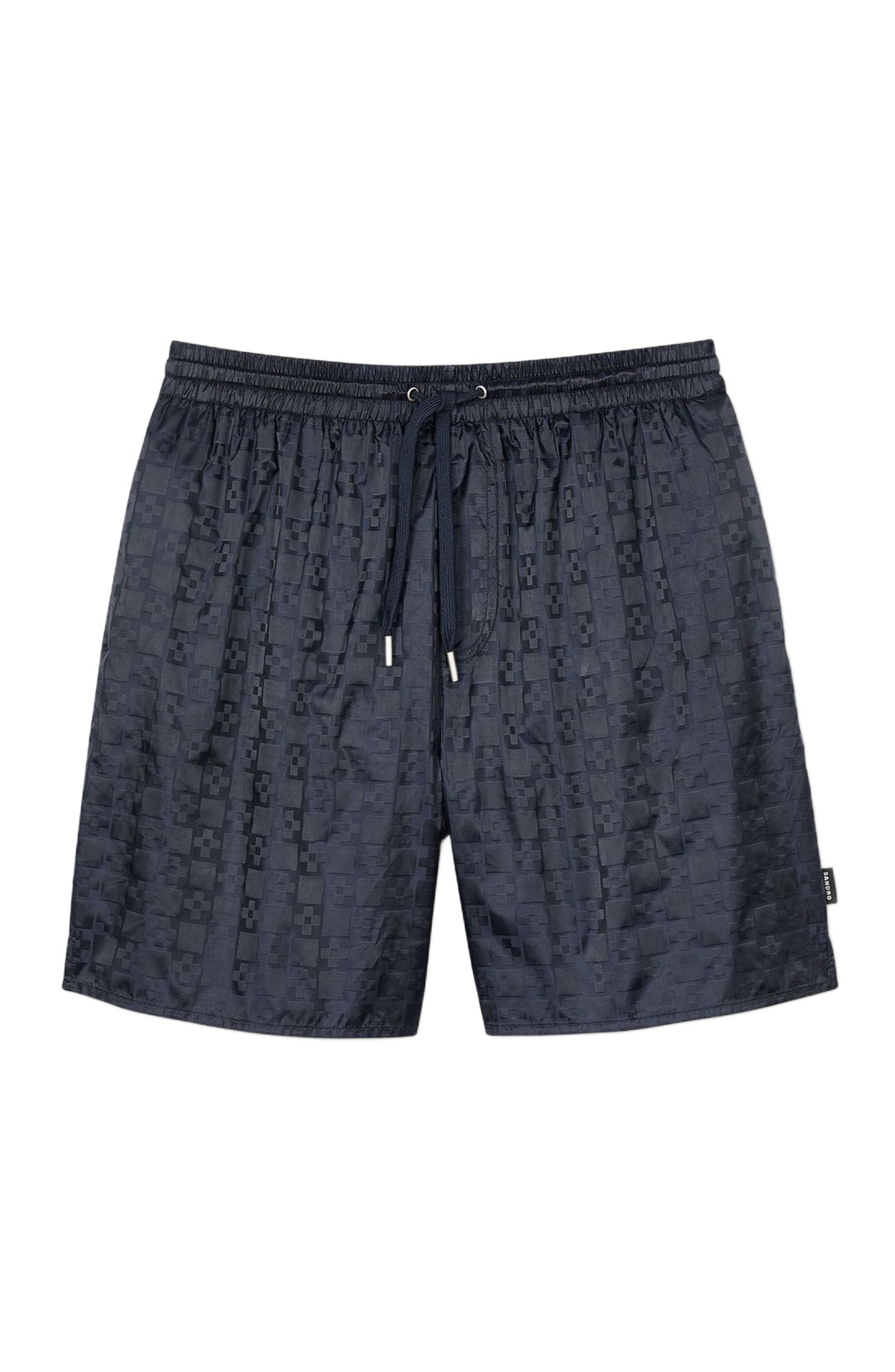 SANDRO Squarecross swim shorts in Midnight Blue at Nordstrom - 5
