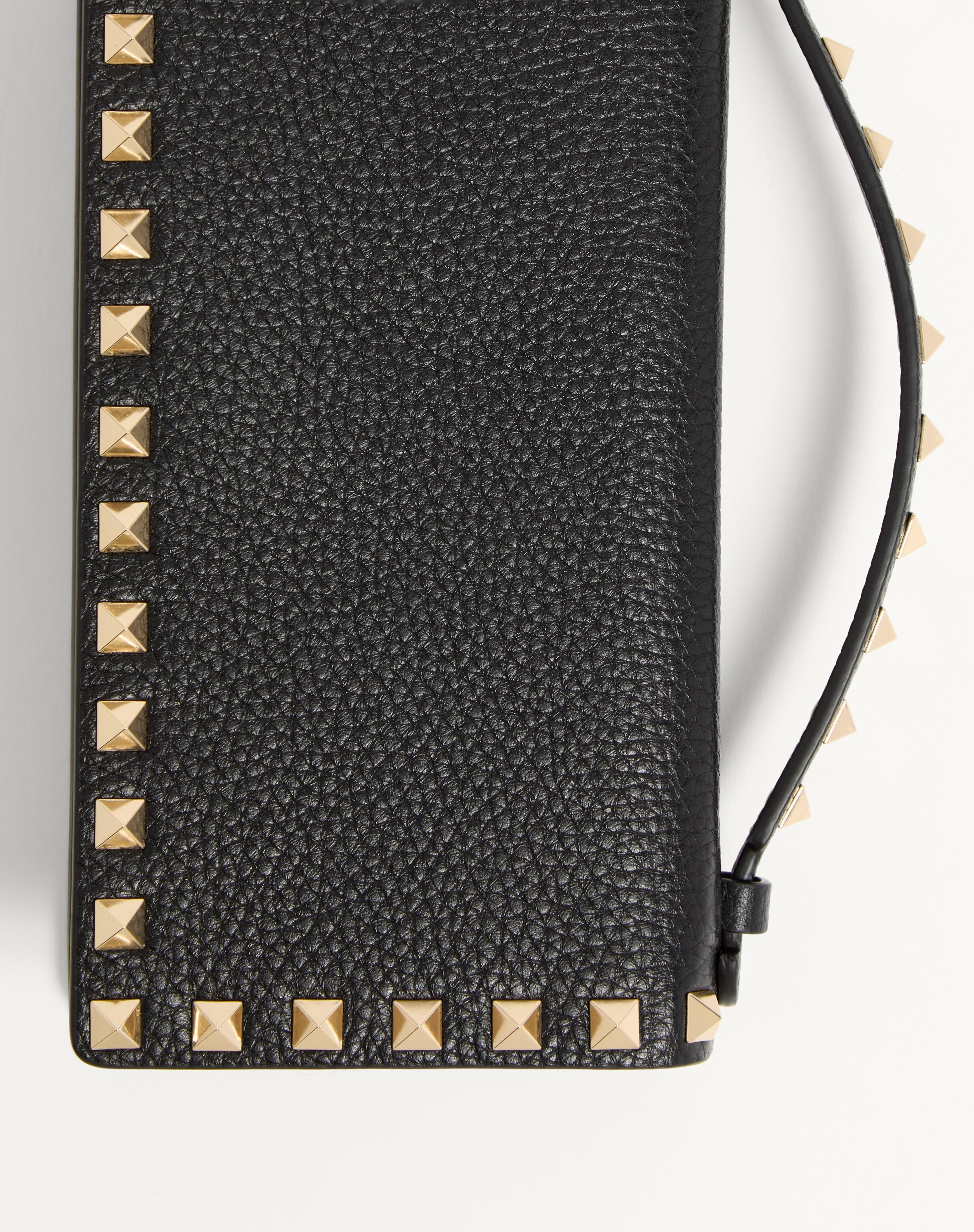 ROCKSTUD WALLET WITH CHAIN IN GRAINY CALFSKIN - 8