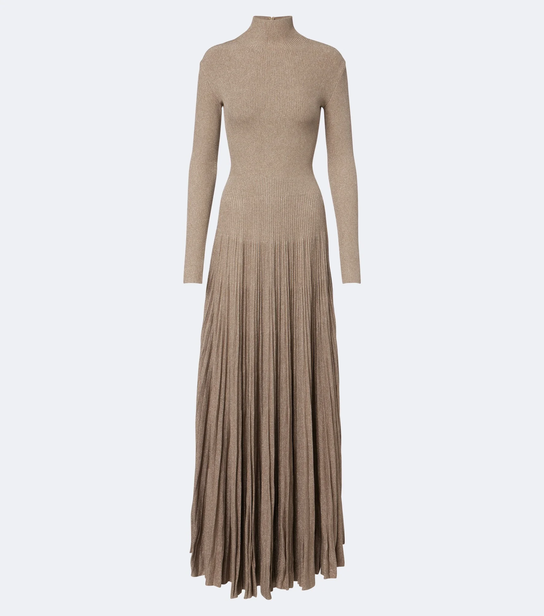 Knitted pleated maxi dress - 1