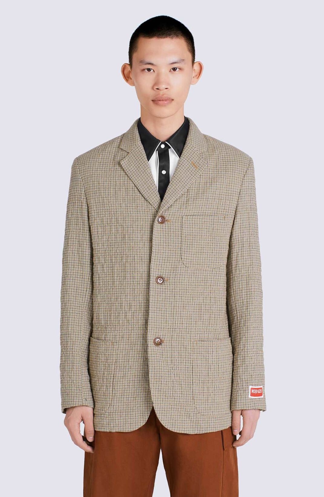 Checked suit jacket - 4