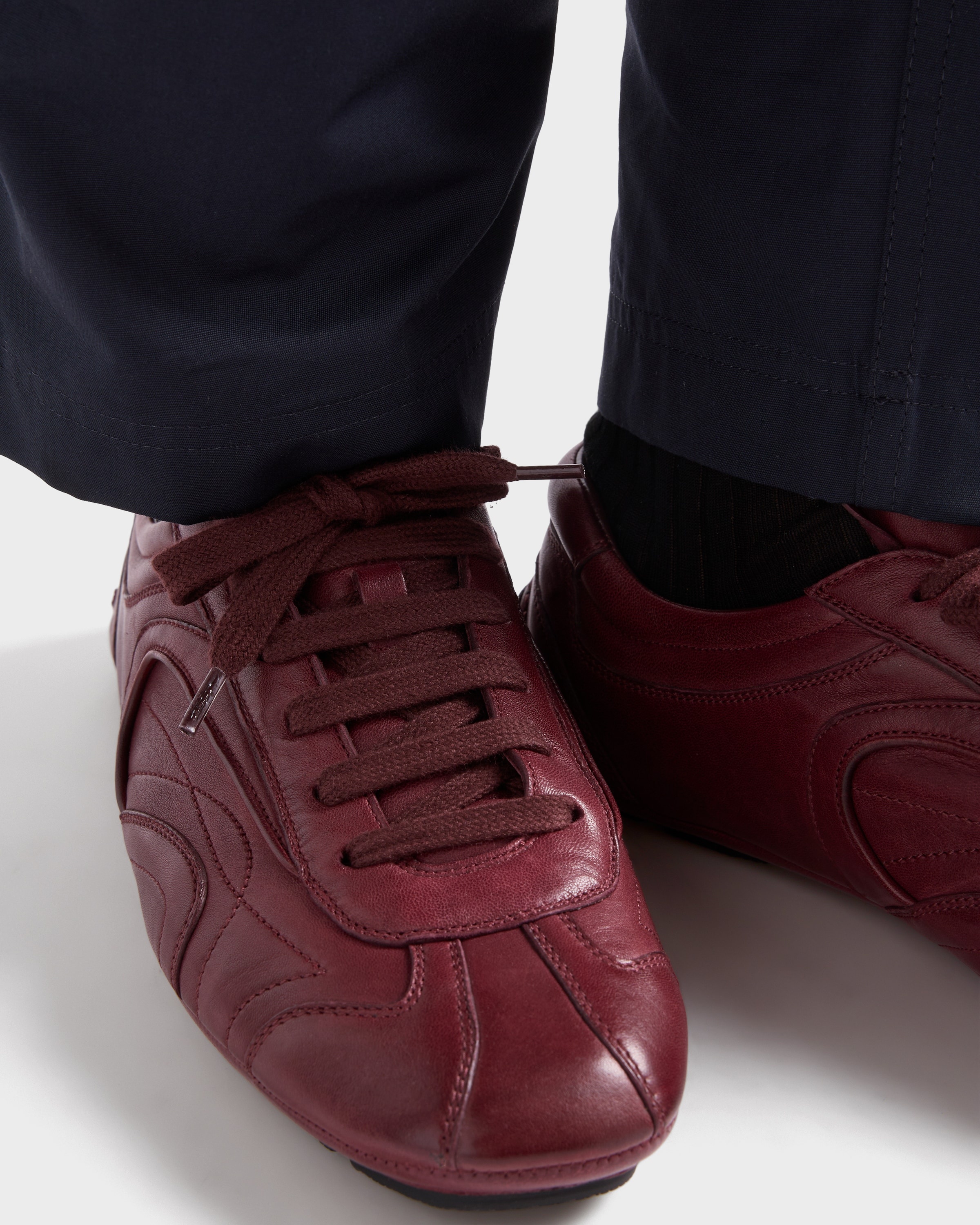 Montecarlo Re-Edition 2005 antiqued nappa leather sneakers - 3
