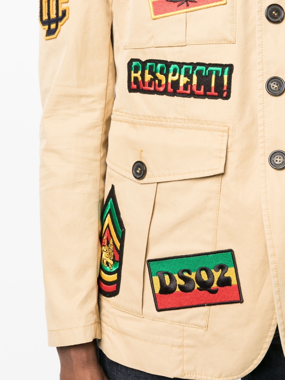 logo-patch jacket - 5