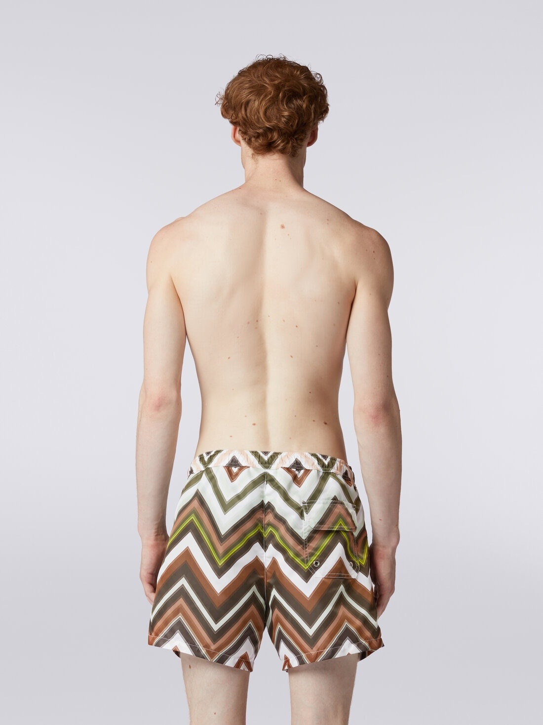 Swimming trunks in nylon with large gradated zigzag - 4